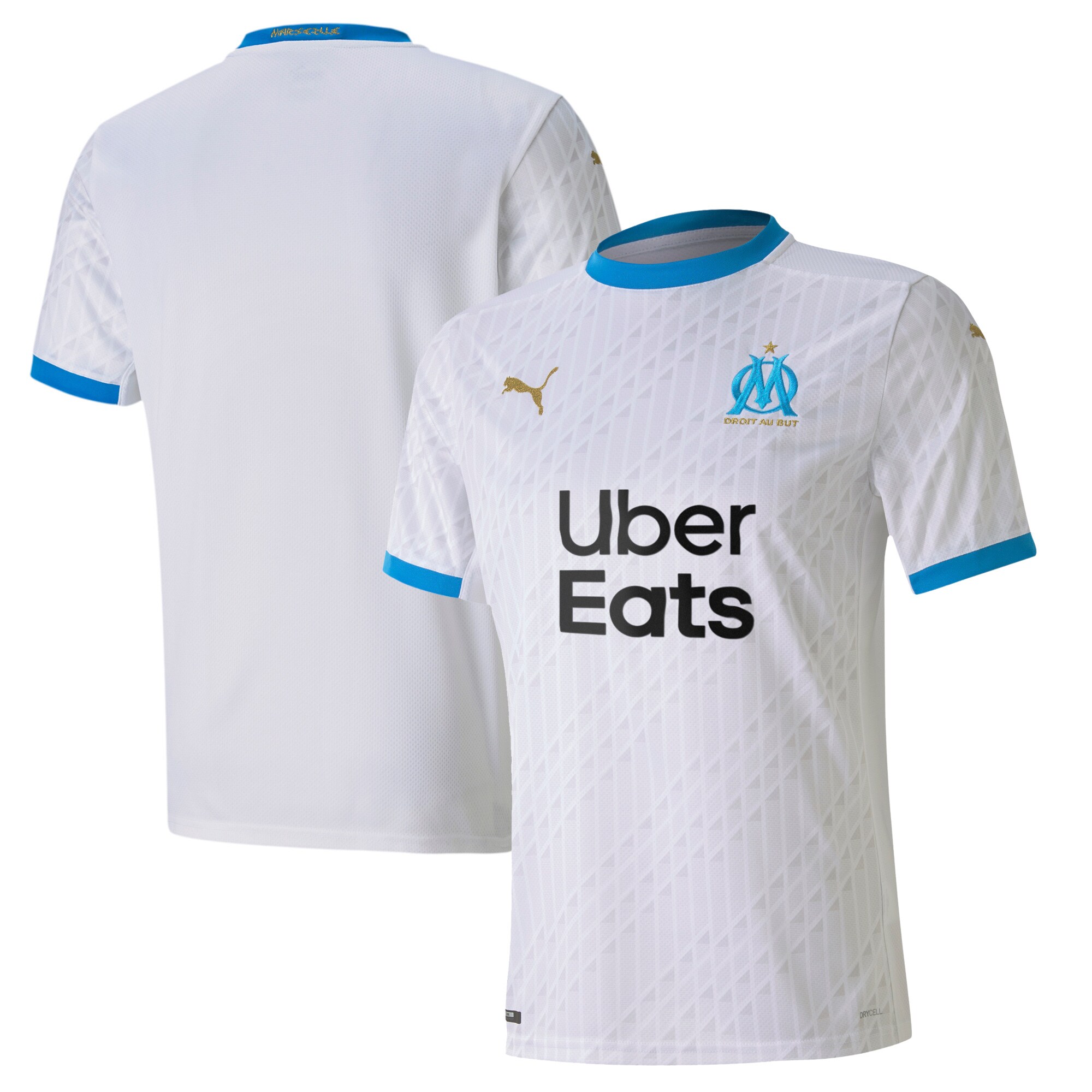 Men's Olympique Marseille Jerseys White 2020/21 Home Printed Style