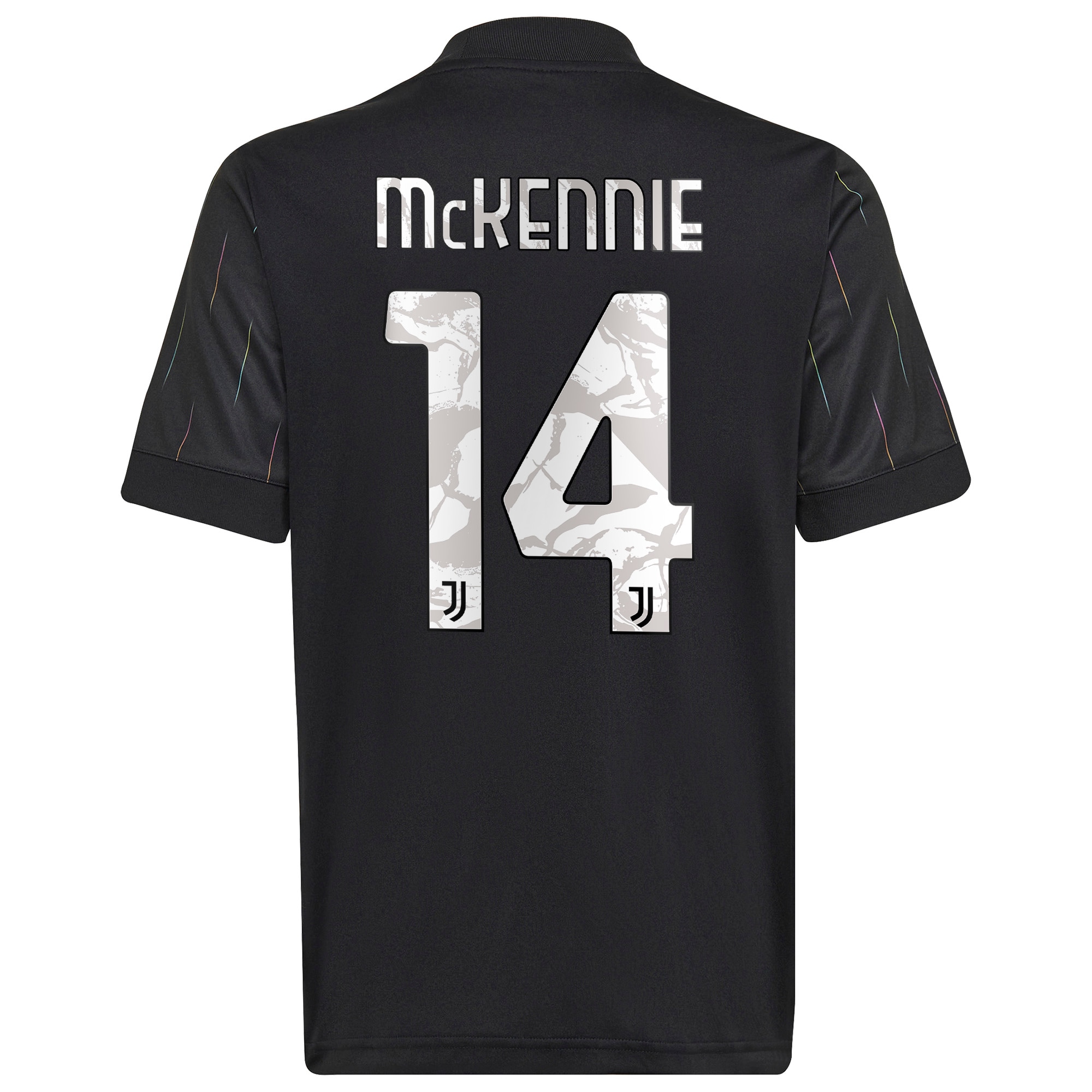 Men's Juventus Jerseys Black Weston McKennie 2021/22 Away Printed Player Style