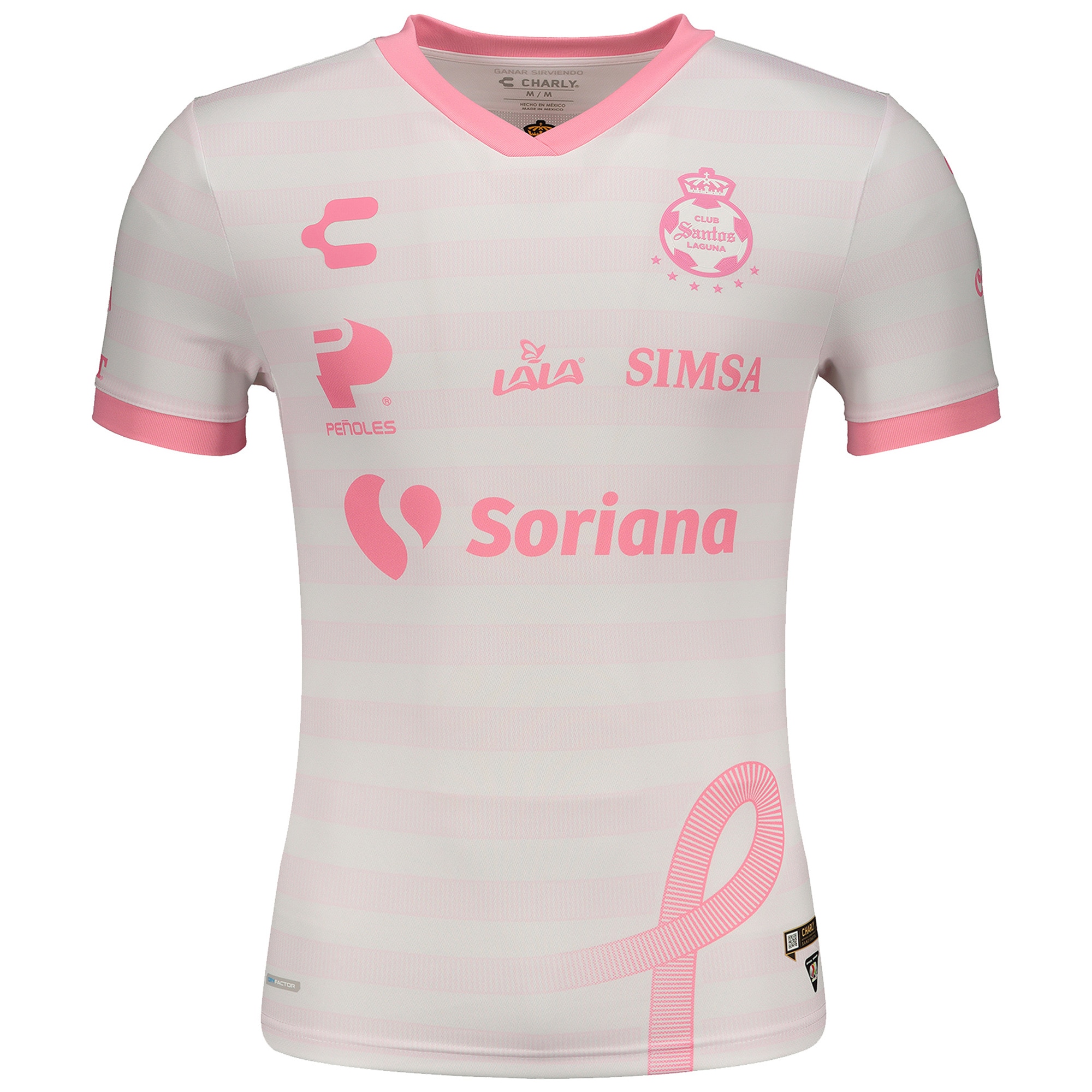 Men's Santos Laguna Jerseys White 2021/22 Breast Cancer Awareness Authentic Style