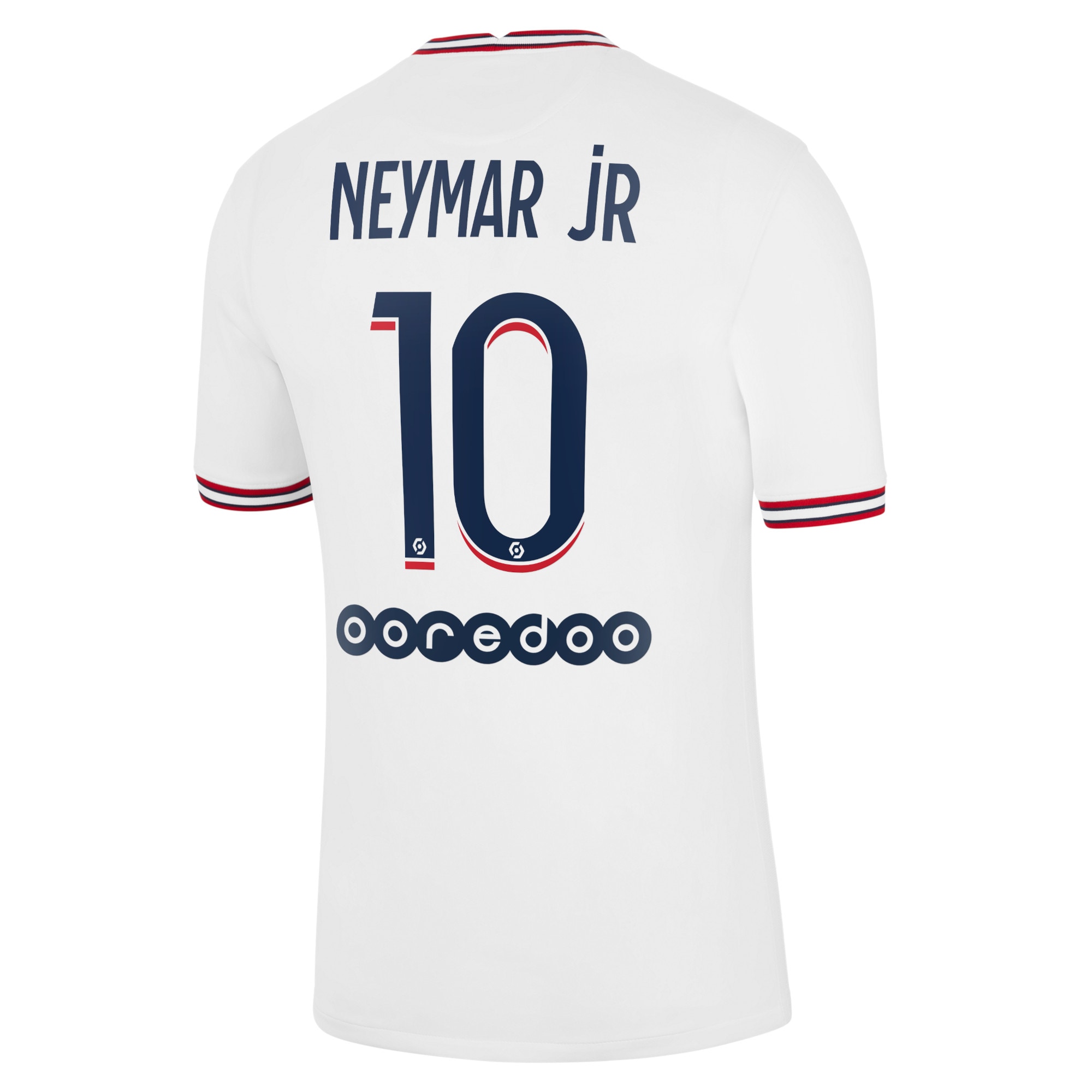 Men's Paris Saint-Germain Jerseys White Neymar Jr. 2021/22 Fourth Printed Style