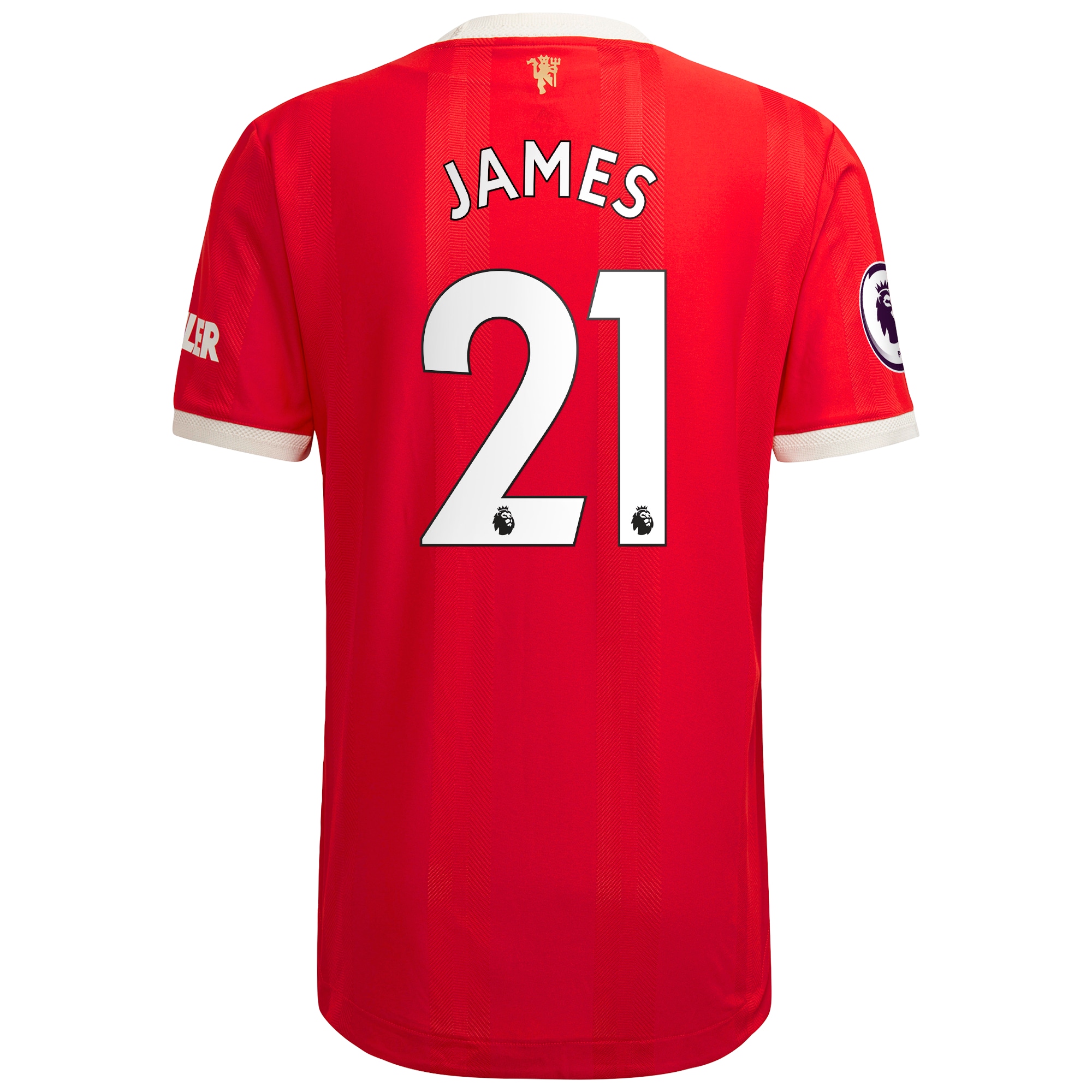Men's Manchester United Jerseys Red Daniel James 2021/22 Home Authentic Player Style