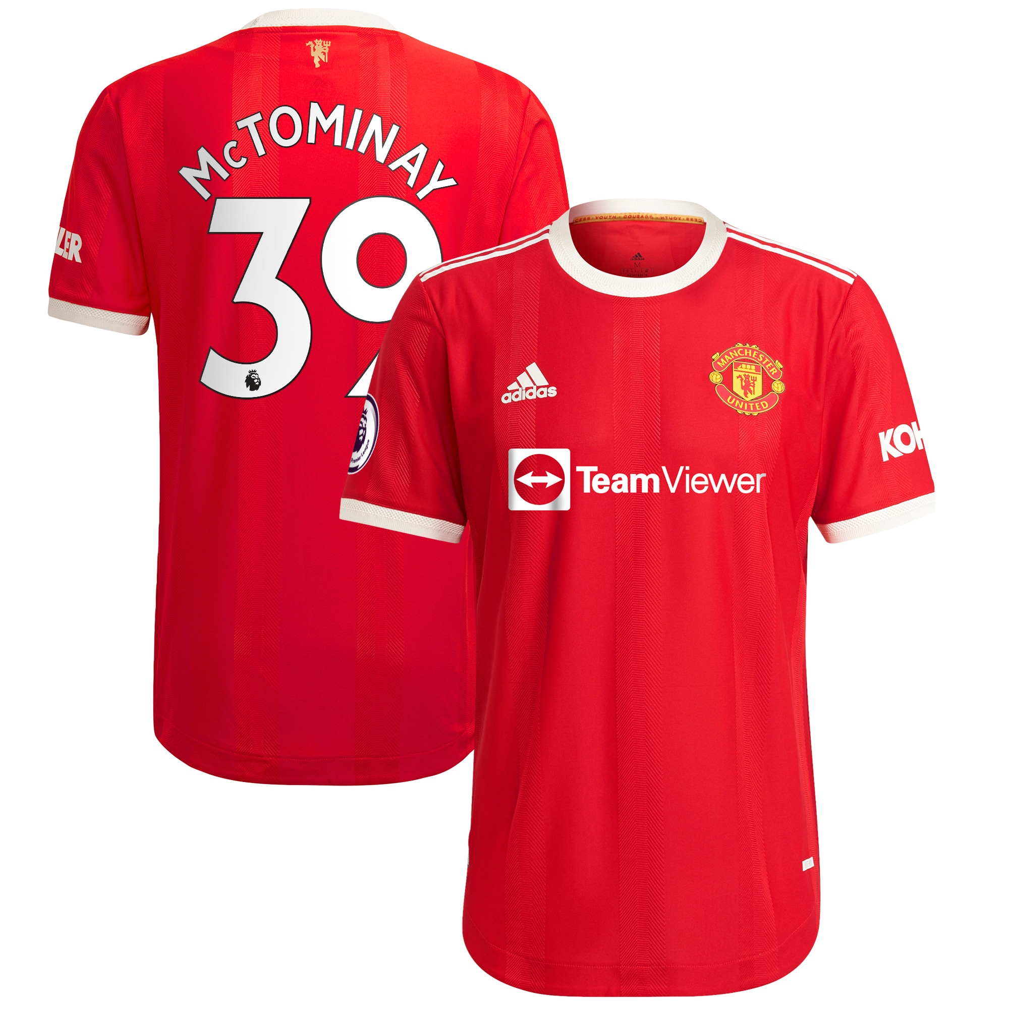 Men's Manchester United Jerseys Red Scott McTominay 2021/22 Home Authentic Player Style