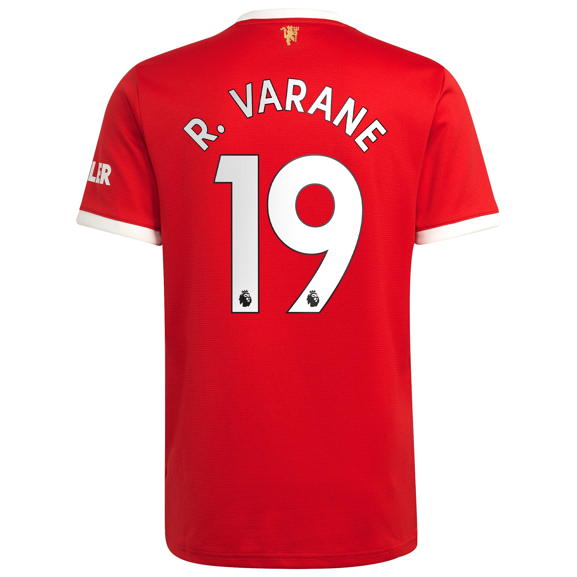 Men's Manchester United Jerseys Red Raphael Varane 2021/22 Home Player Printed Style