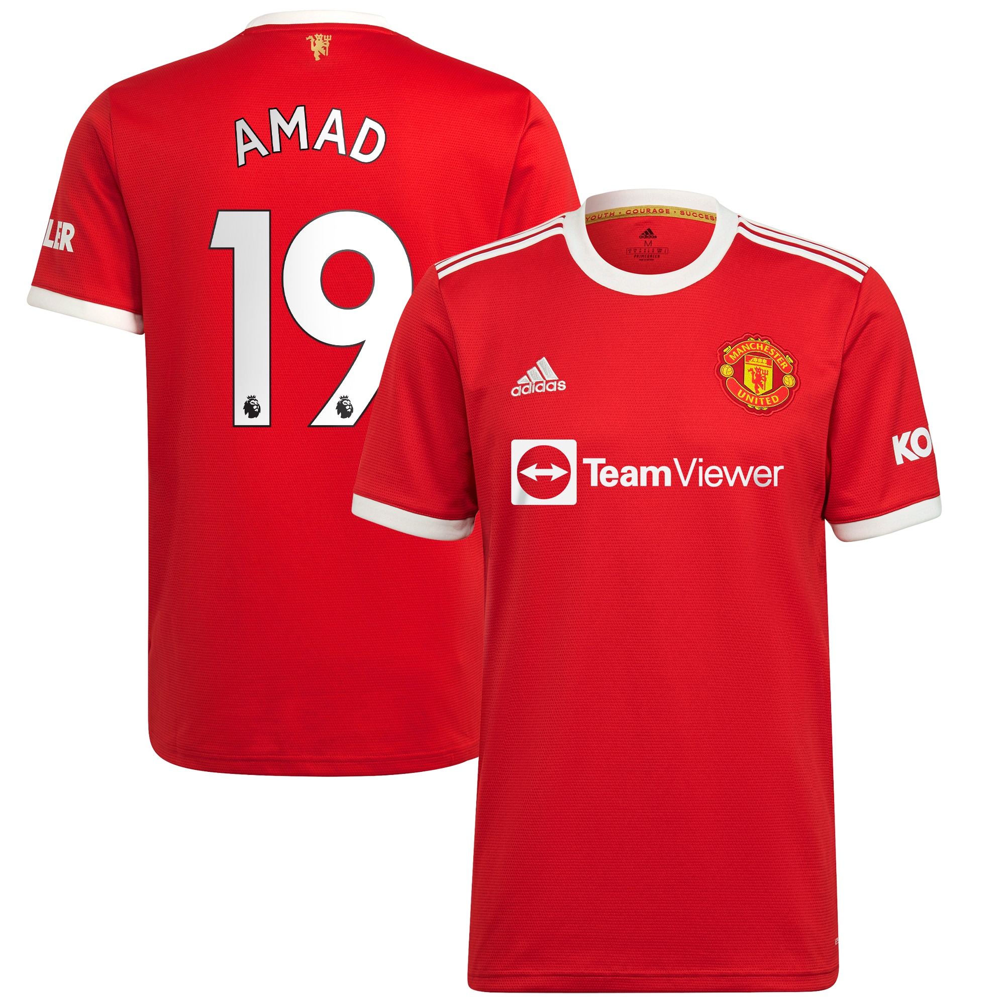 Men's Manchester United Jerseys Red Amad Diallo 2021/22 Home Printed Player Style