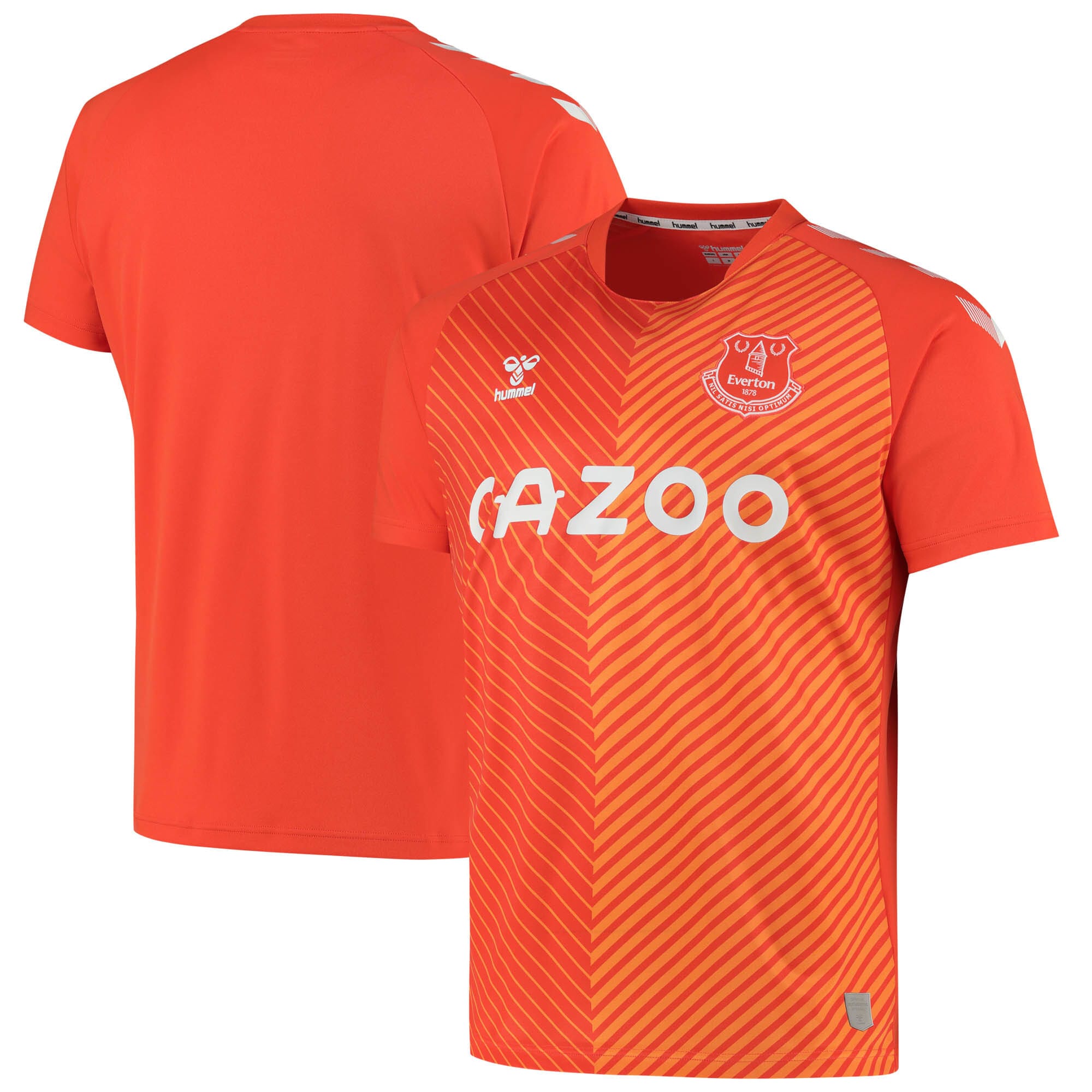 Men's Everton Jerseys Orange 2021/22 Third Goalkeeper Printed Style