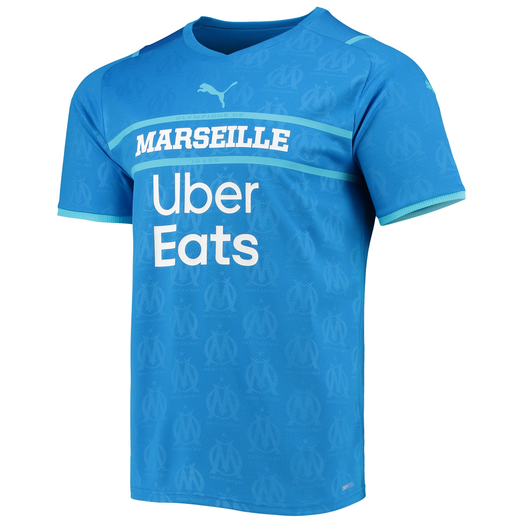 Men's Olympique Marseille Jerseys Blue 2021/22 Third Printed Style