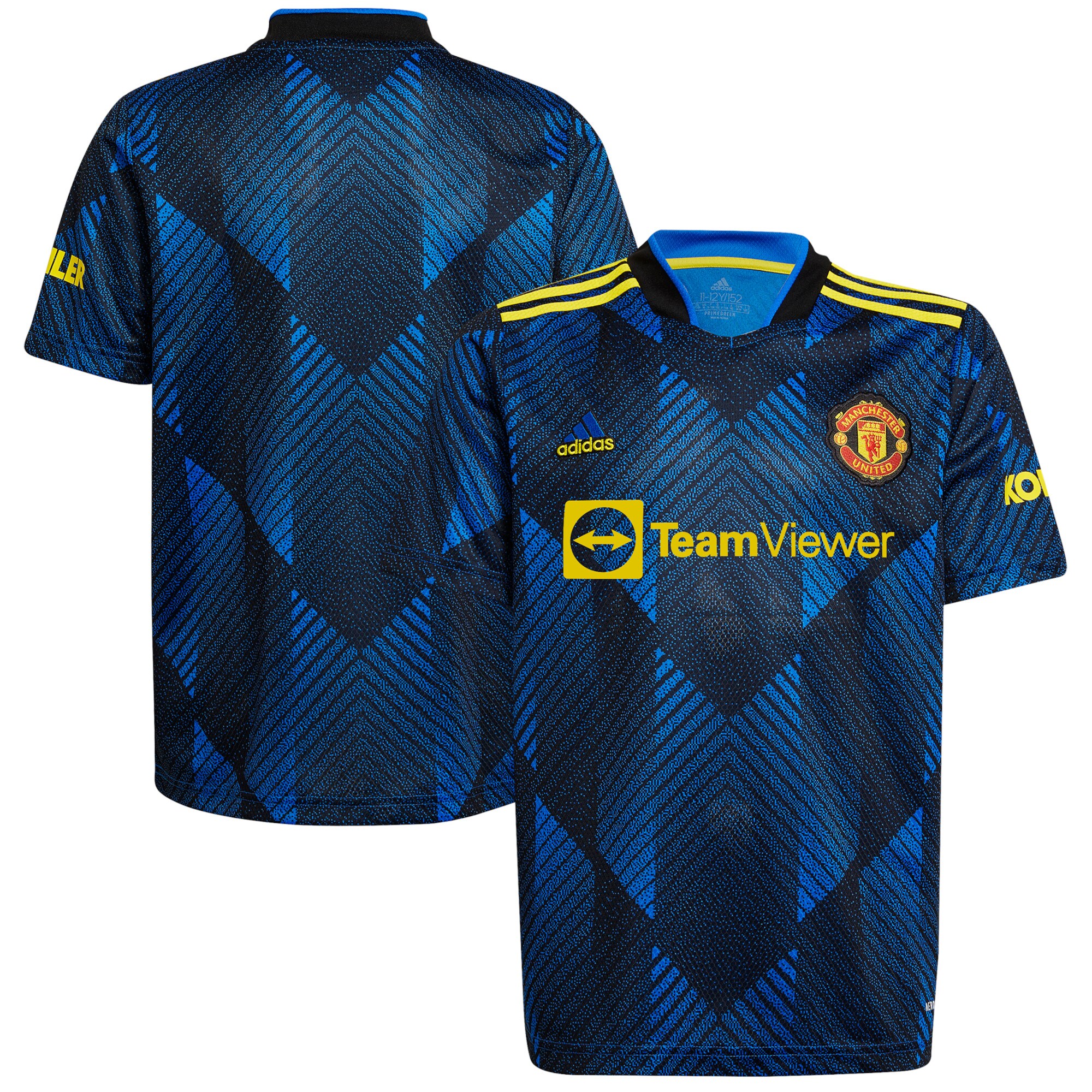Men's Manchester United Jerseys Blue 2021/22 Third Printed Style