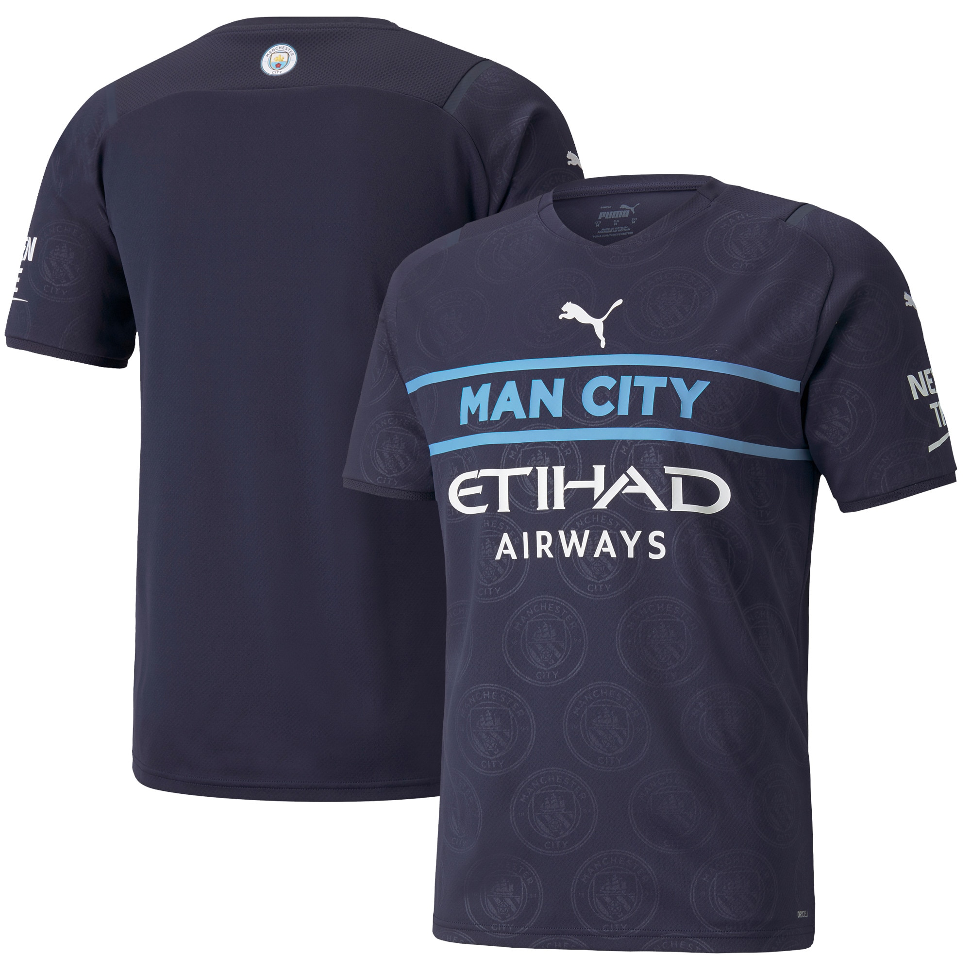 Men's Manchester City Jerseys Navy 2021/22 Third Printed Style