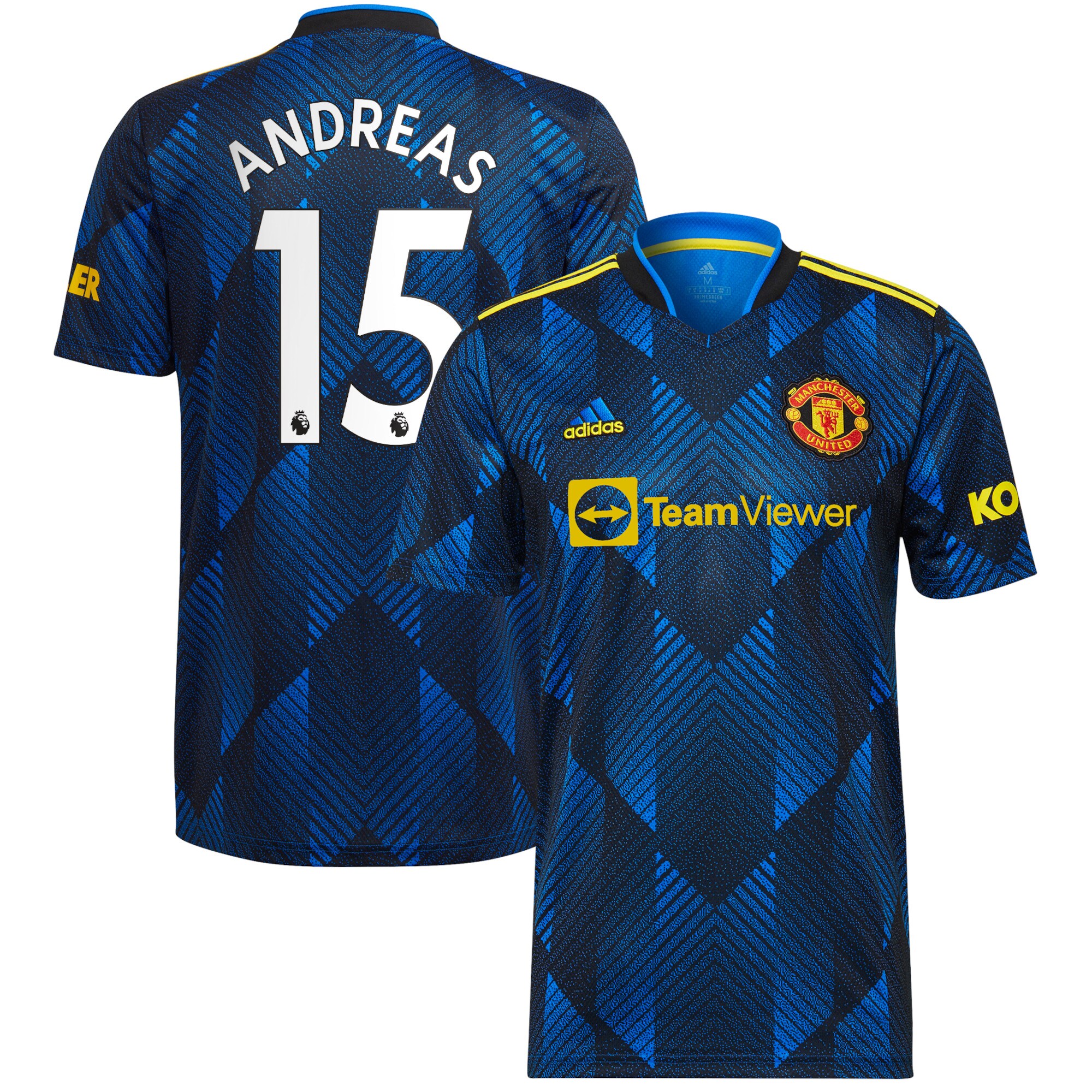 Men's Manchester United Jerseys Blue Andreas Pereira 2021/22 Third Printed Player Style