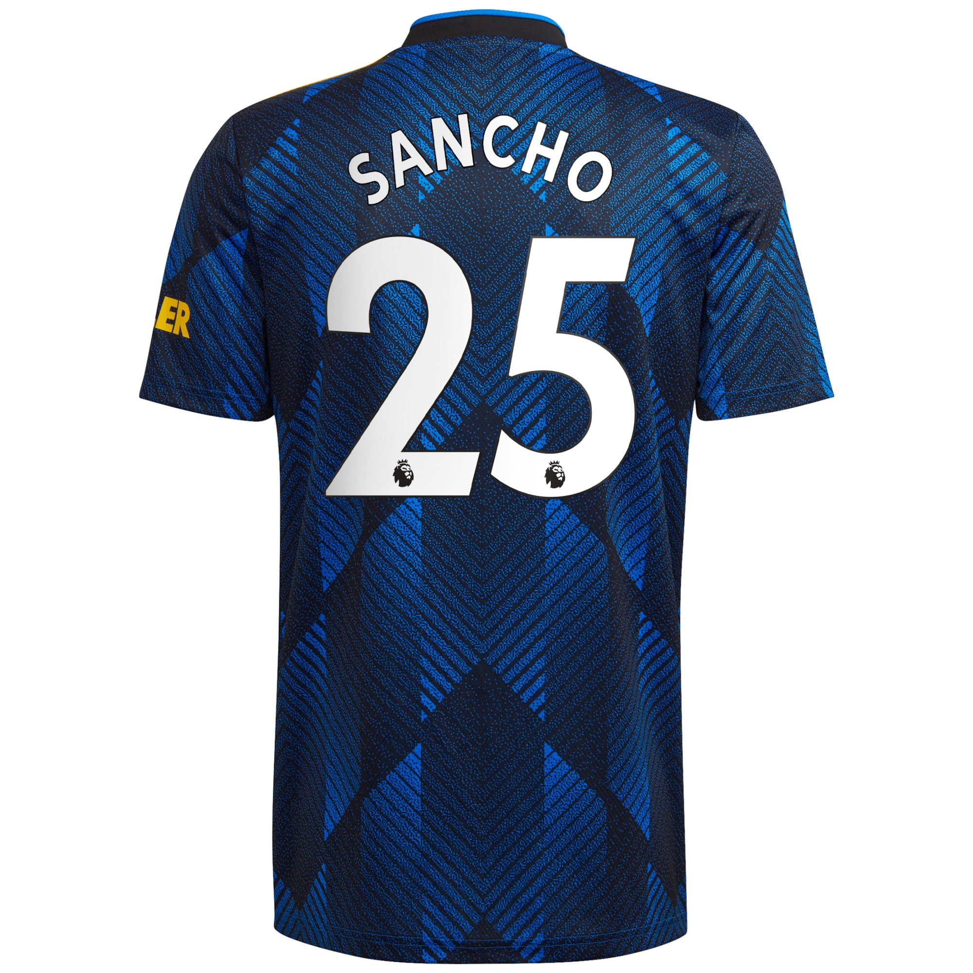 Men's Manchester United Jerseys Blue Jadon Sancho 2021/22 Third Printed Player Style
