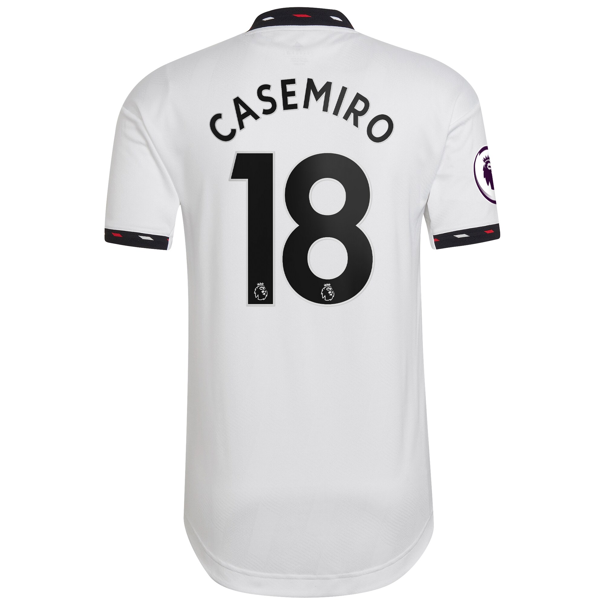 Men's Manchester United Jerseys White Carlos Casemiro 2022/23 Away Authentic Player Style