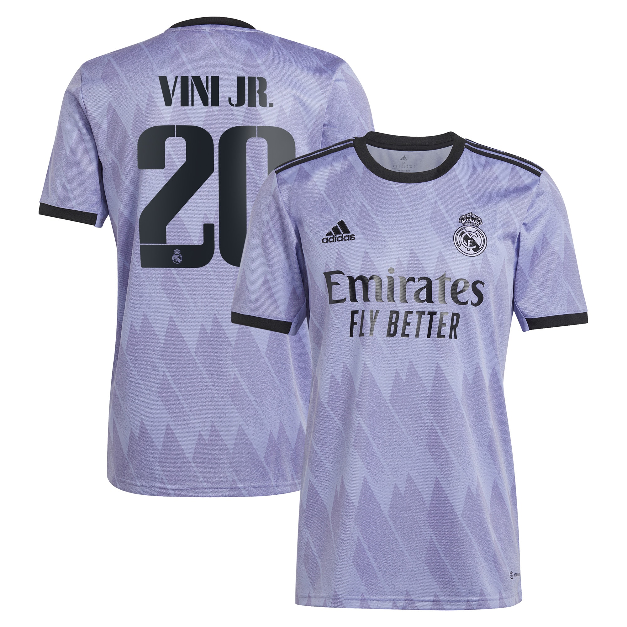 Men's Real Madrid Jerseys Purple Vinicius Junior 2022/23 Away Printed Player Style