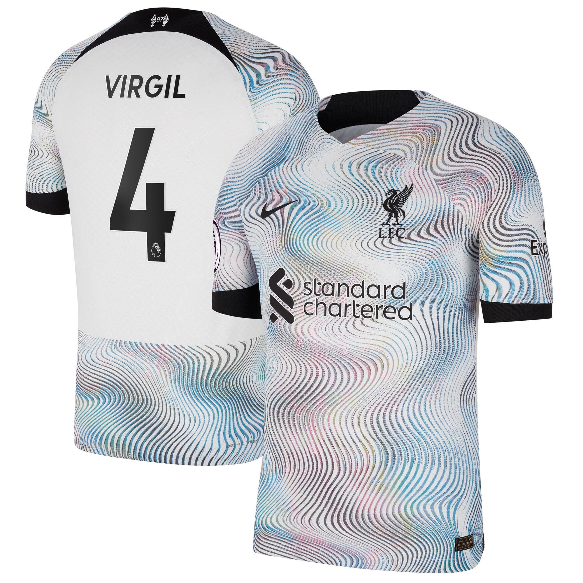 Men's Liverpool Jerseys White Virgil Van Dijk 2022/23 Away Vapor Match Authentic Player Style