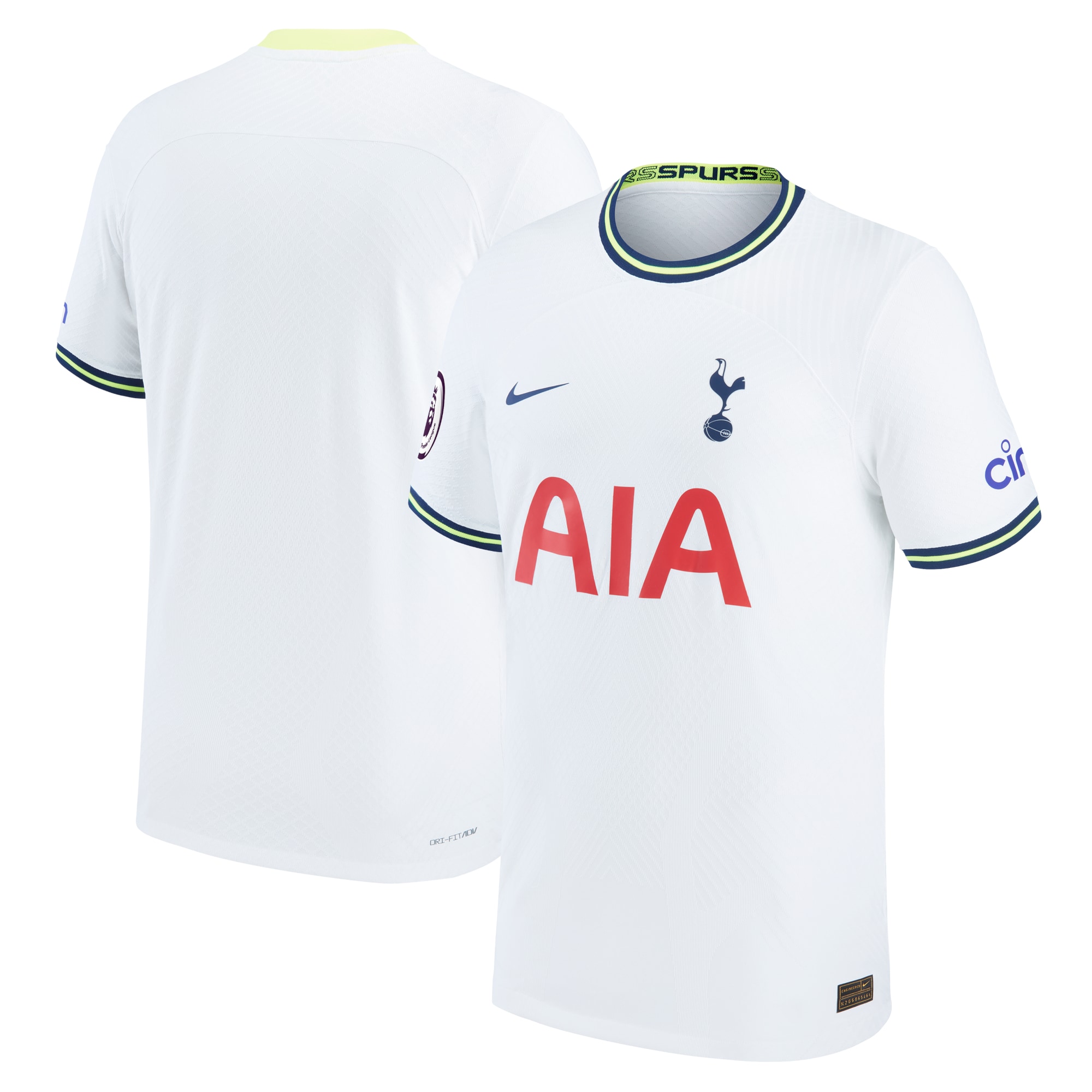 Men's Tottenham Hotspur Jerseys White 2022/23 Home Authentic Blank Style