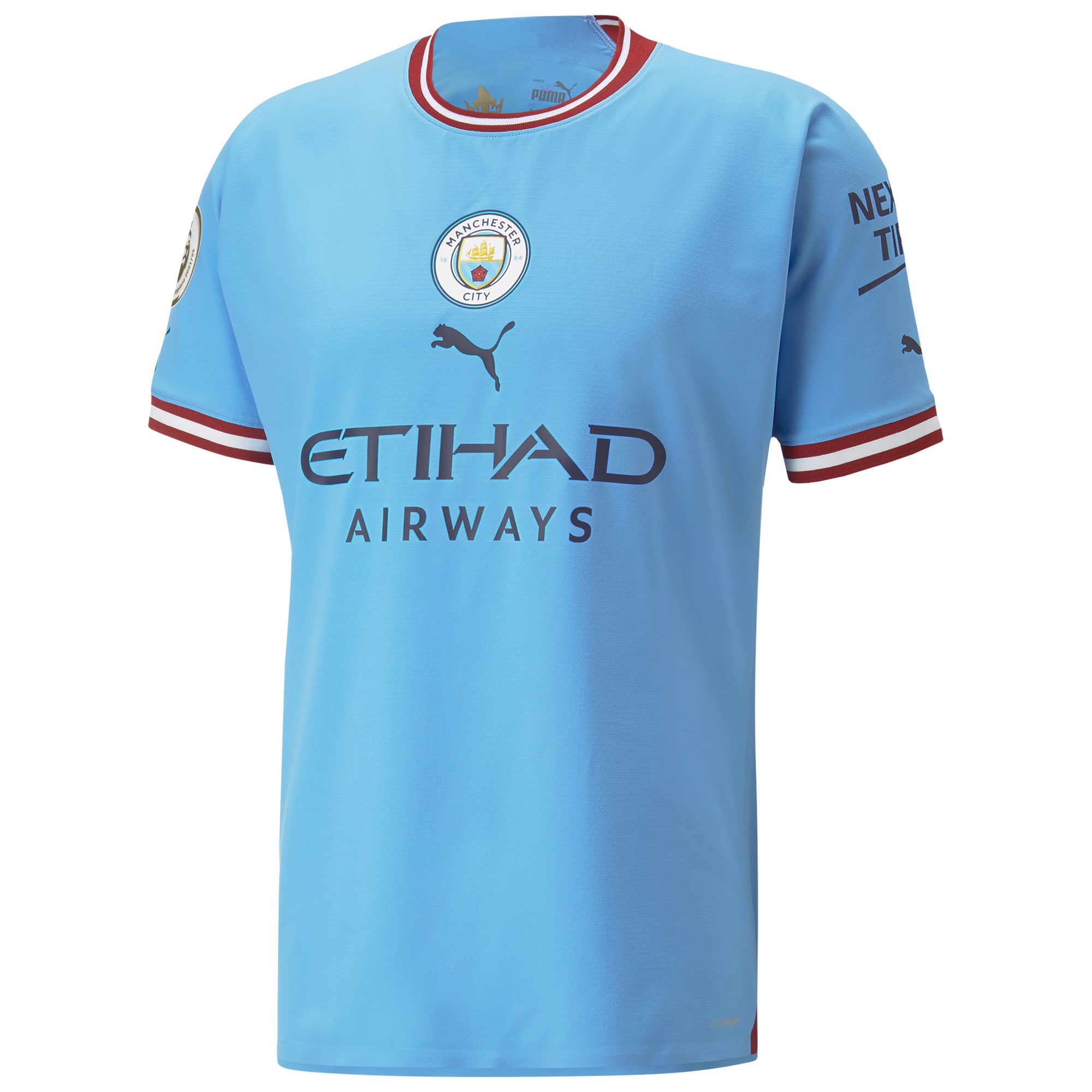Men's Manchester City Jerseys Sky Blue 2022/23 Home Authentic Blank Style