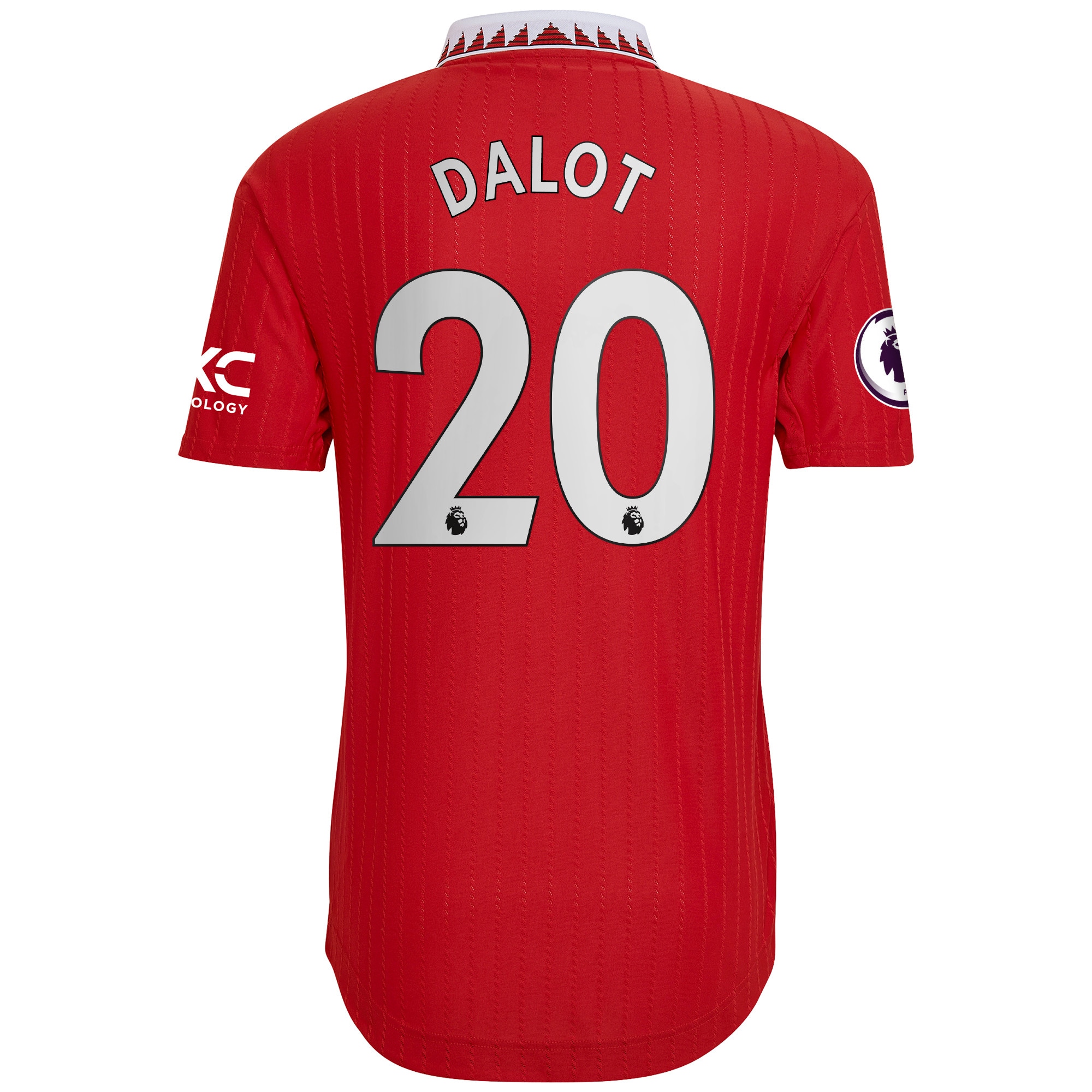 Men's Manchester United Jerseys Red Diogo Dalot 2022/23 Home Authentic Player Style