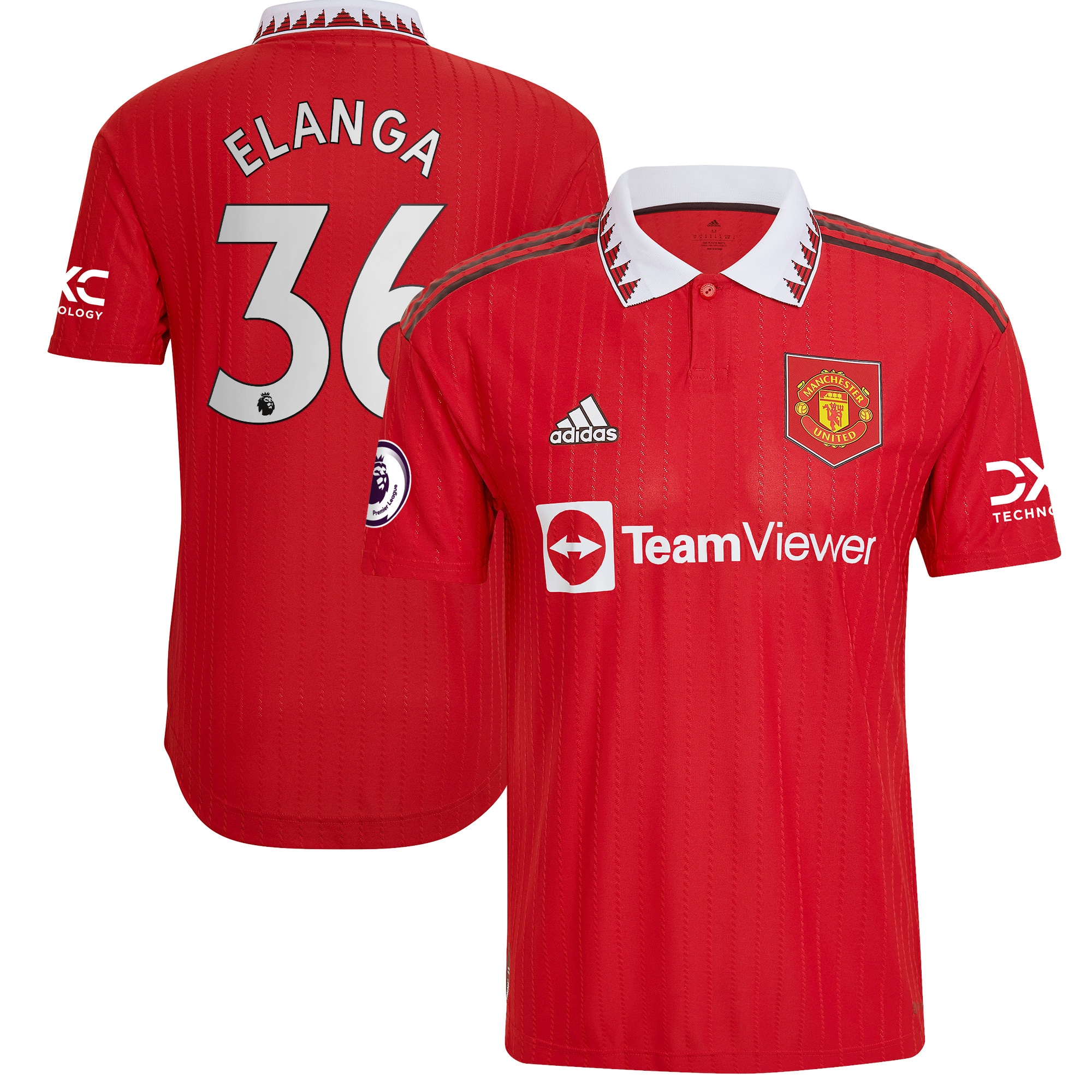 Men's Manchester United Jerseys Red Anthony Elanga 2022/23 Home Authentic Player Style