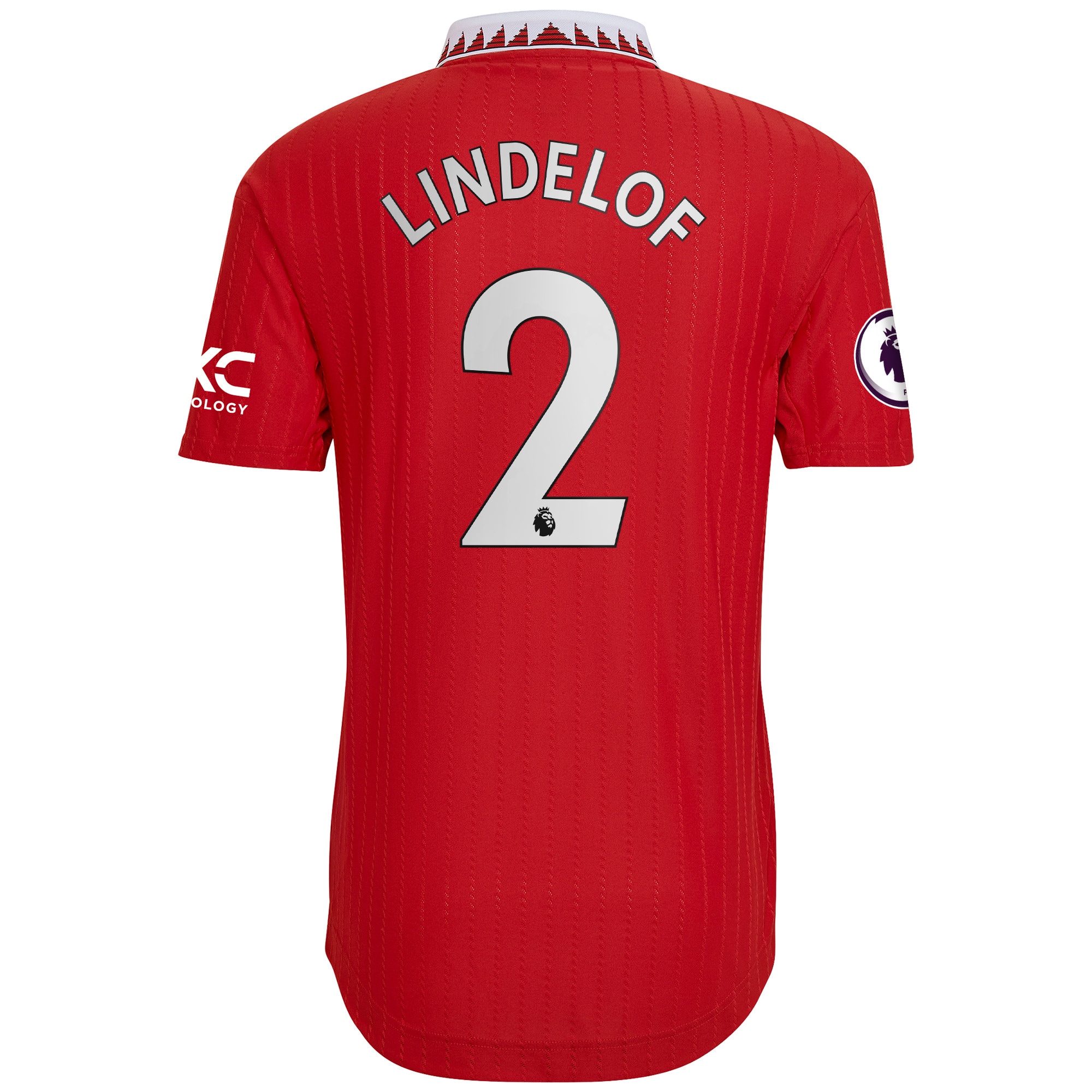 Men's Manchester United Jerseys Red Victor Lindelof 2022/23 Home Authentic Player Style