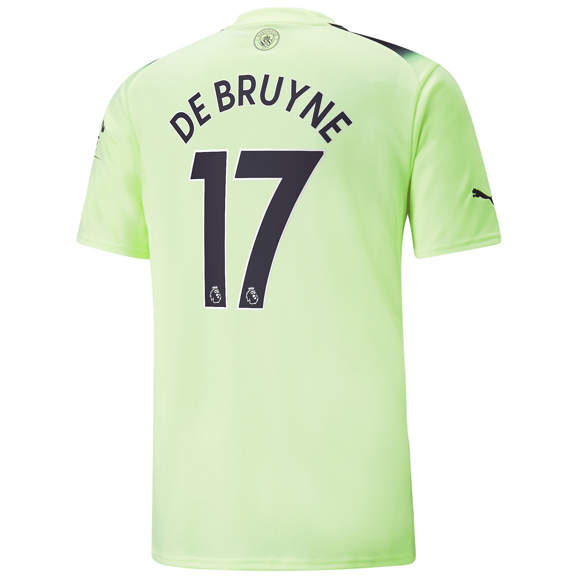 Men's Manchester City Jerseys Black Kevin De Bruyne 2022/23 Home Breathe Stadium Printed Player Style