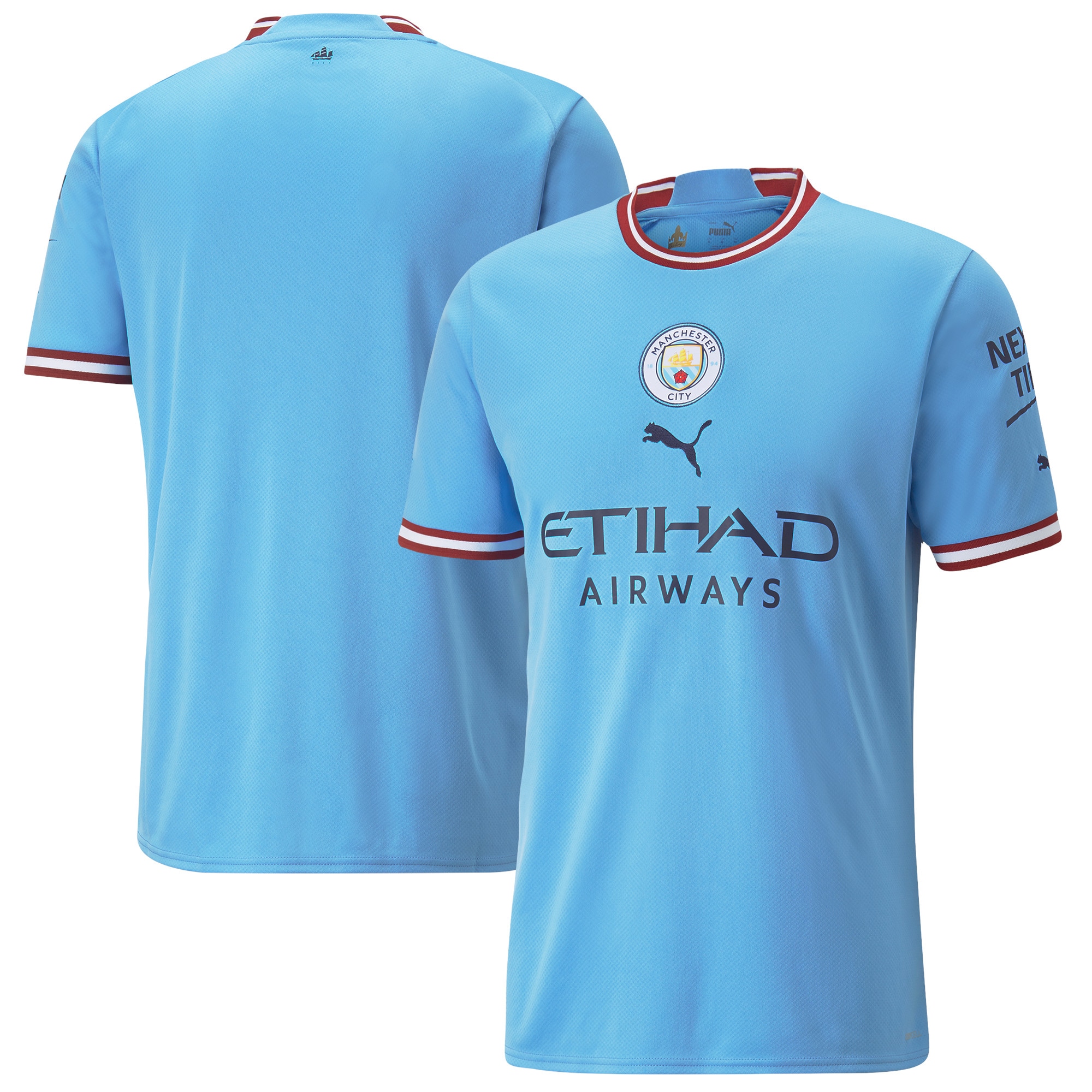 Men's Manchester City Jerseys Sky Blue 2022/23 Home Printed Blank Style