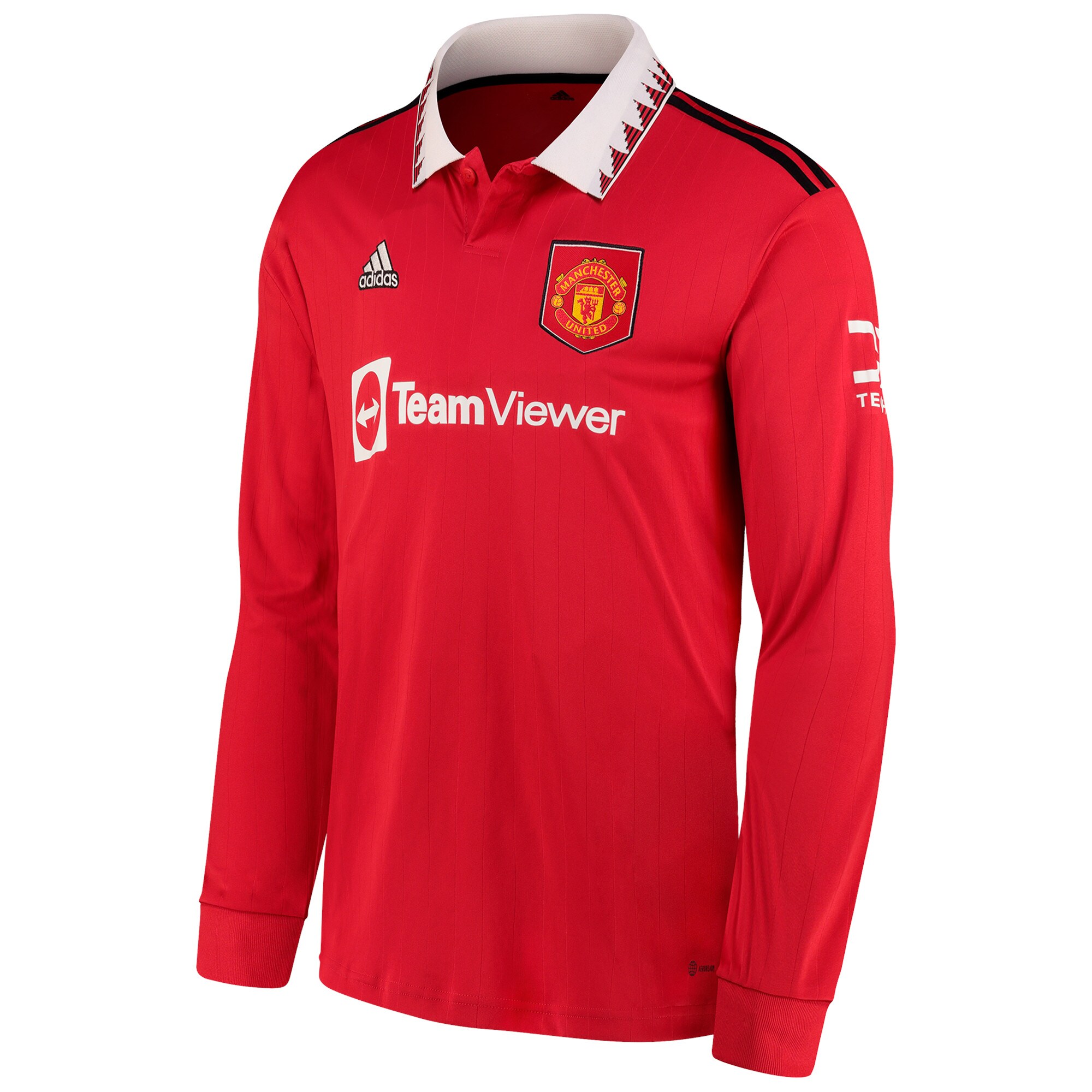 Men's Manchester United Jerseys Red Anthony Elanga 2022/23 Home Printed Long Sleeve Style