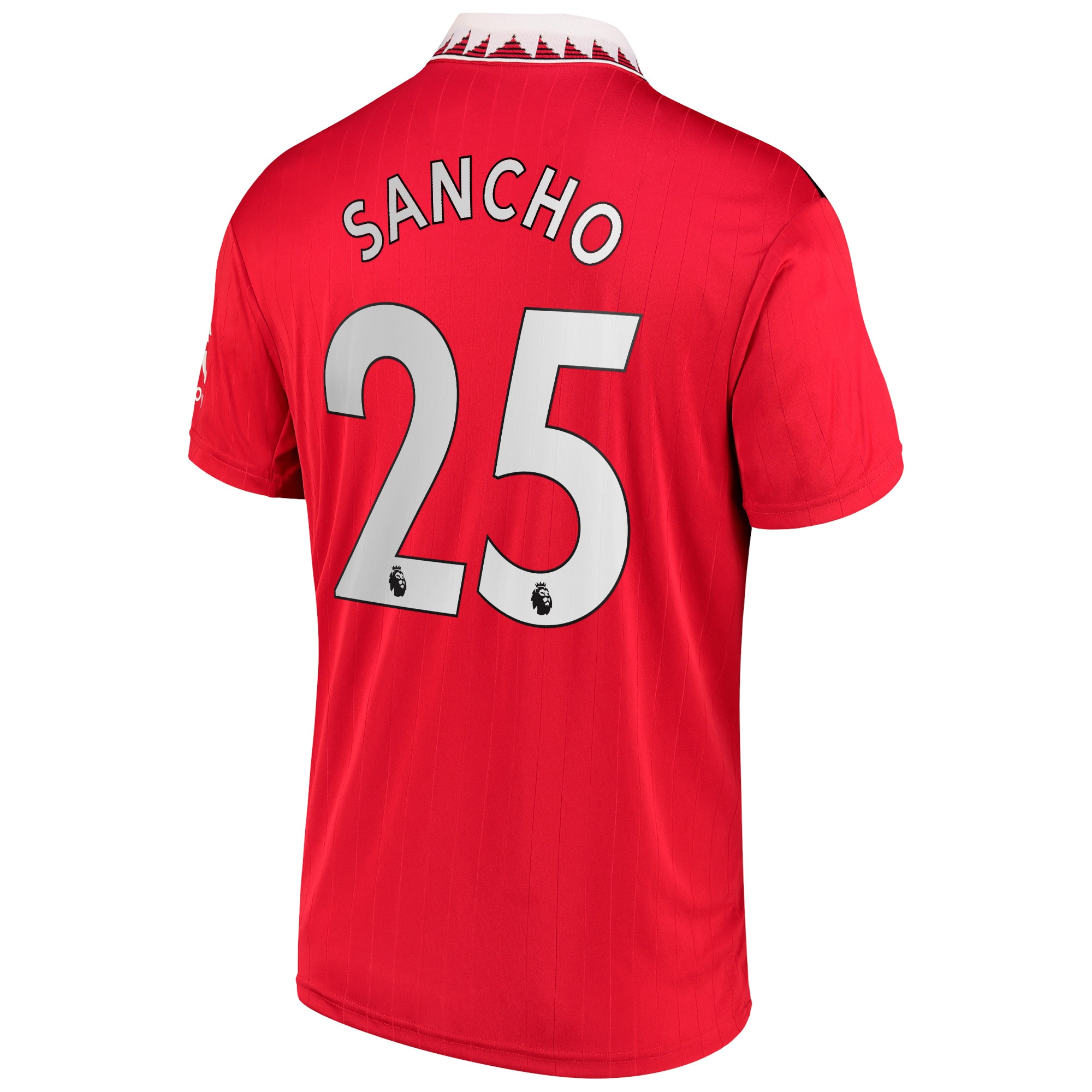Men's Manchester United Jerseys Red Jadon Sancho 2022/23 Home Printed Player Style