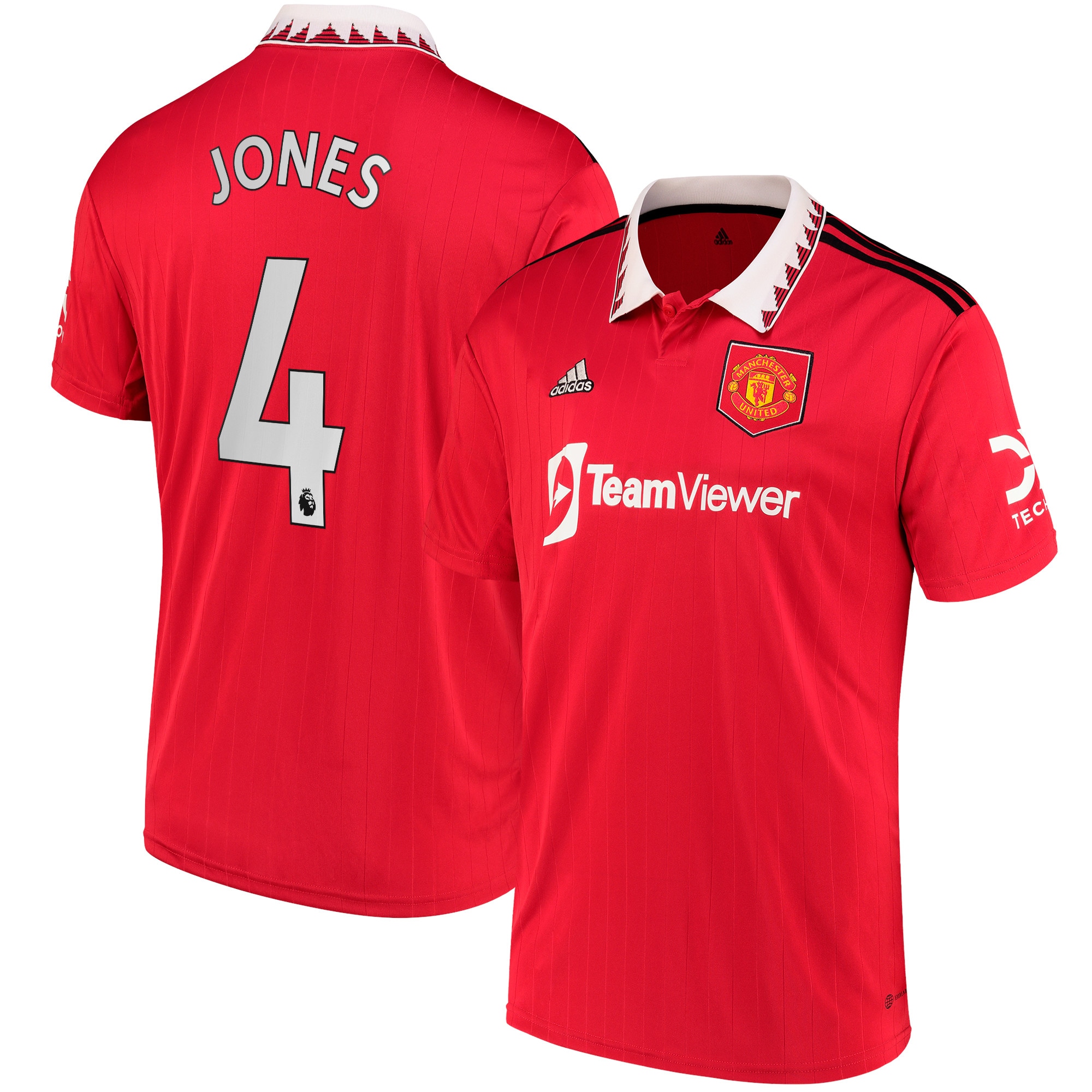 Men's Manchester United Jerseys Red Phil Jones 2022/23 Home Printed Player Style