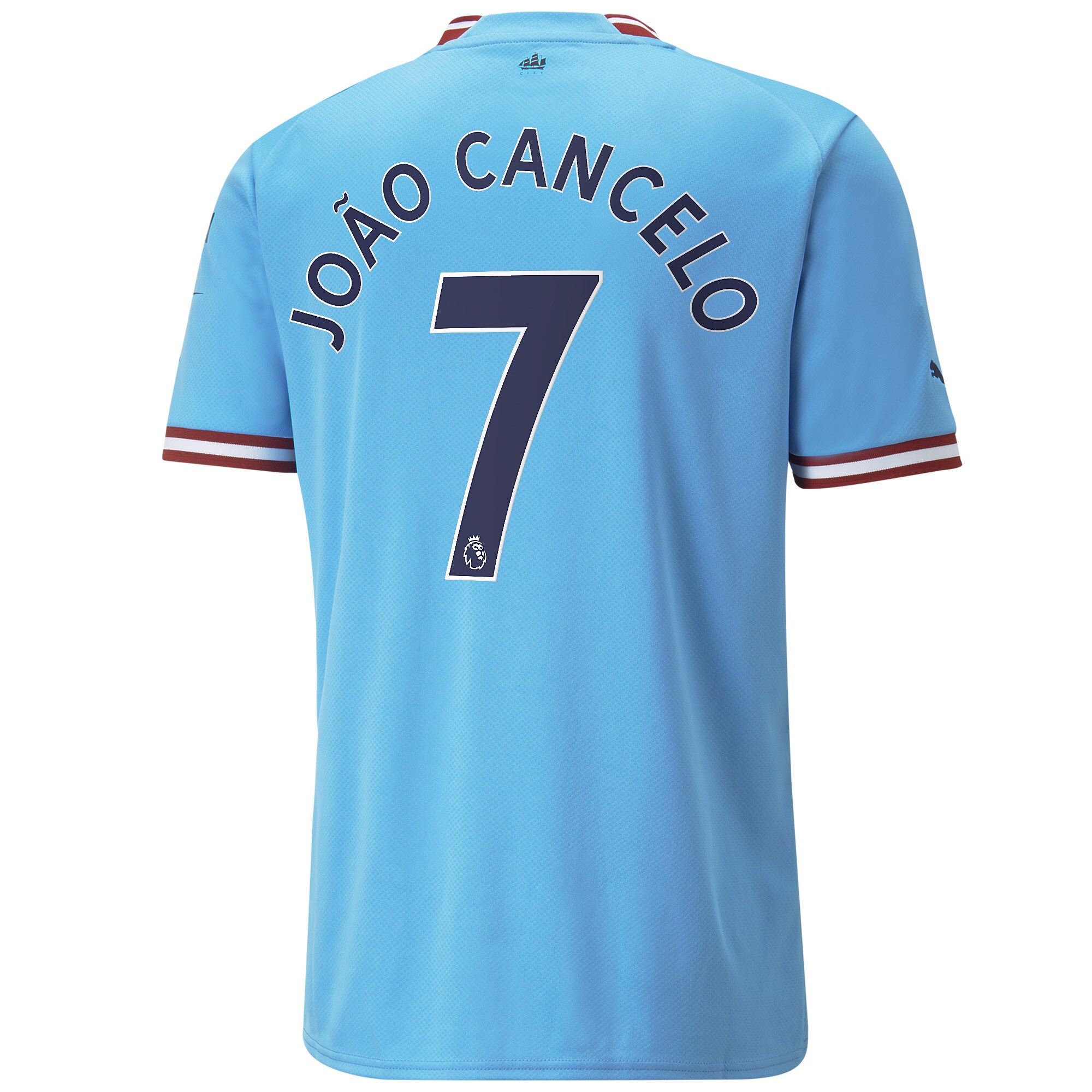 Men's Manchester City Jerseys Light Blue Joao Cancelo 2022/23 Home Printed Player Style