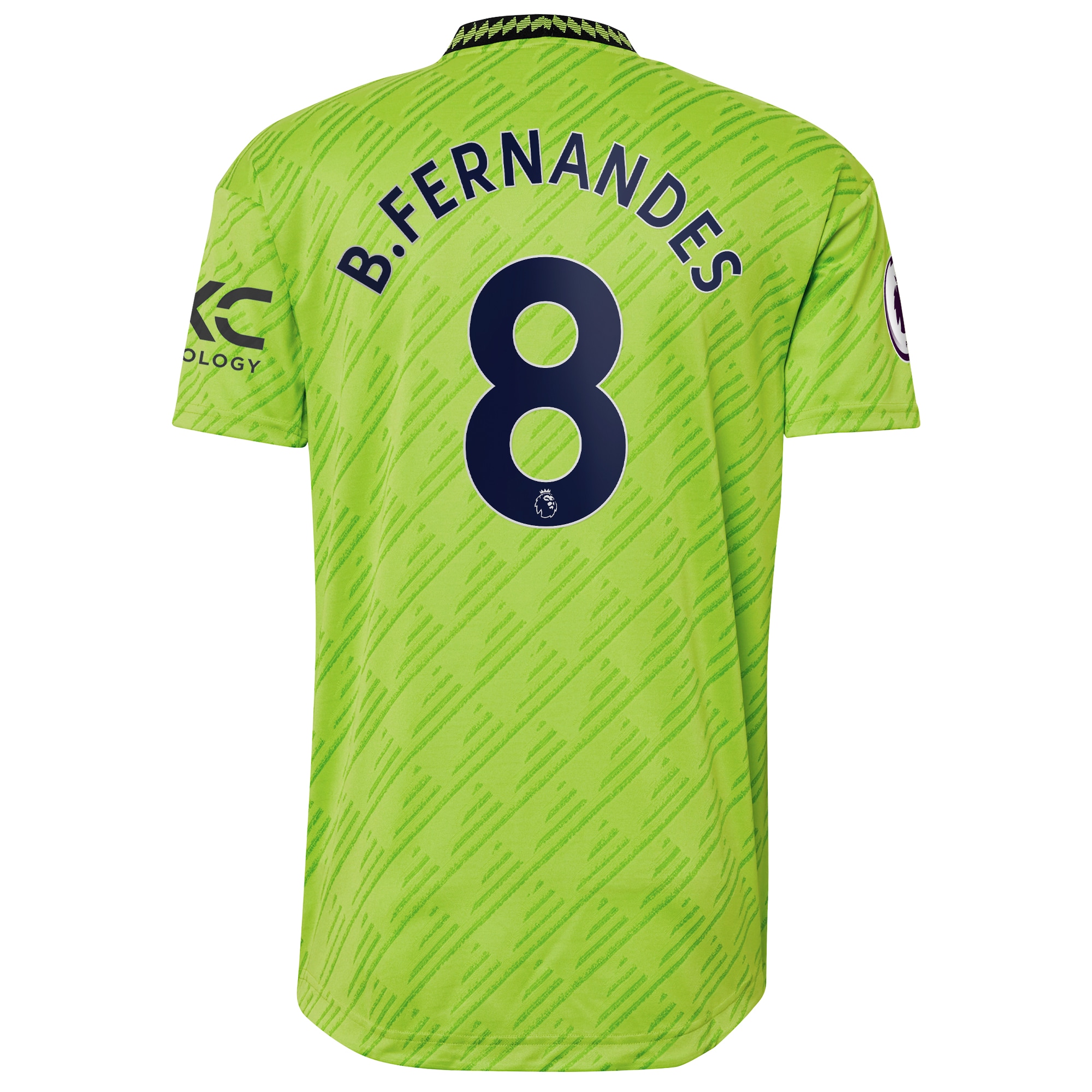 Men's Manchester United Jerseys Neon Green Bruno Fernandes 2022/23 Third Authentic Player Style