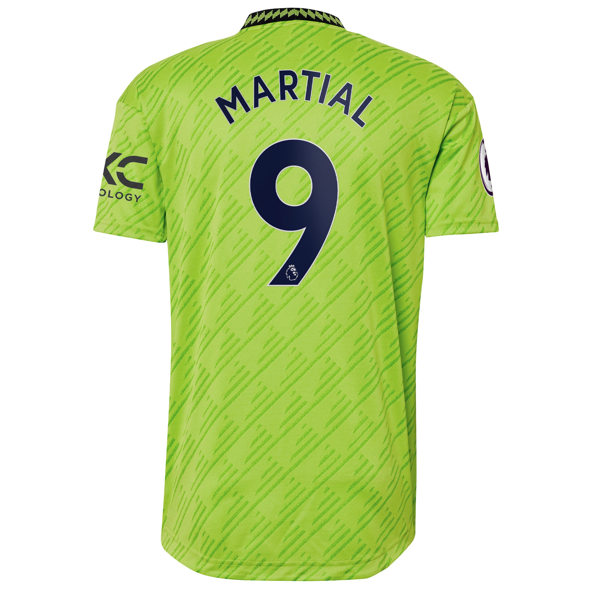 Men's Manchester United Jerseys Neon Green Anthony Martial 2022/23 Third Authentic Player Style