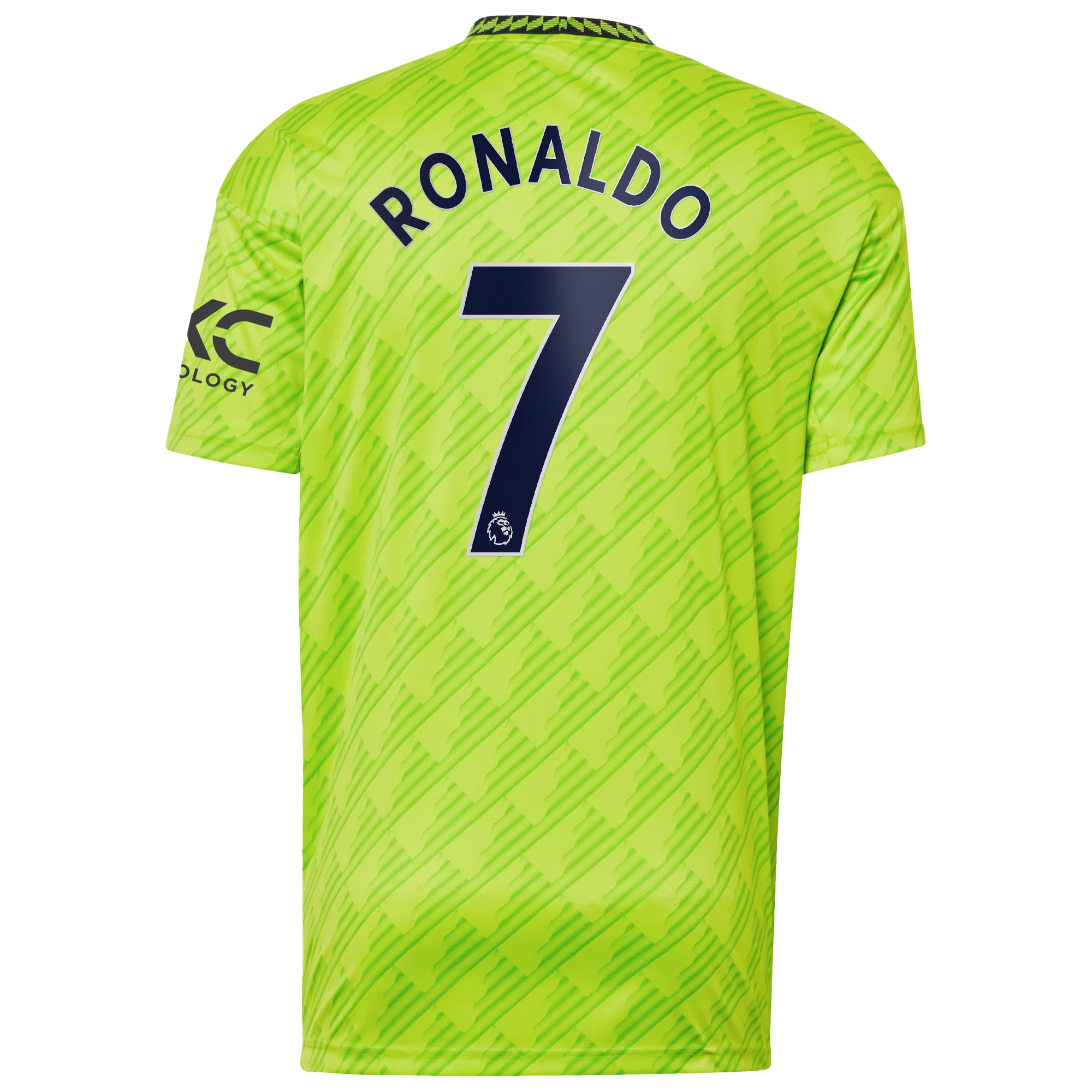 Men's Manchester United Jerseys Neon Green Cristiano Ronaldo 2022/23 Third Printed Player Style