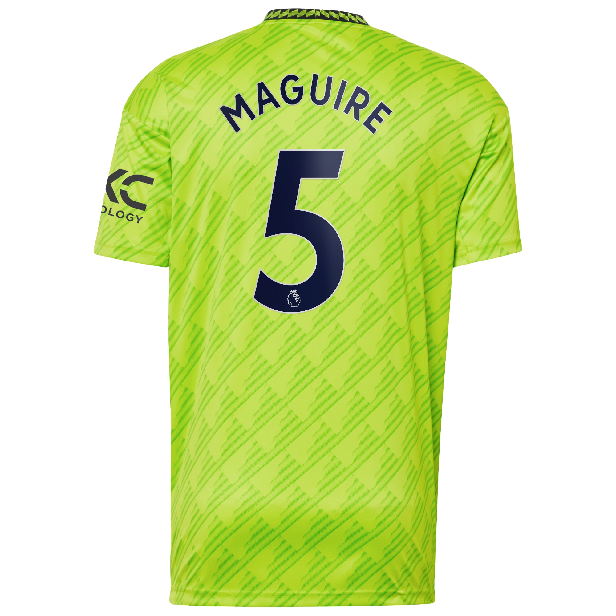 Men's Manchester United Jerseys Neon Green Harry Maguire 2022/23 Third Printed Player Style
