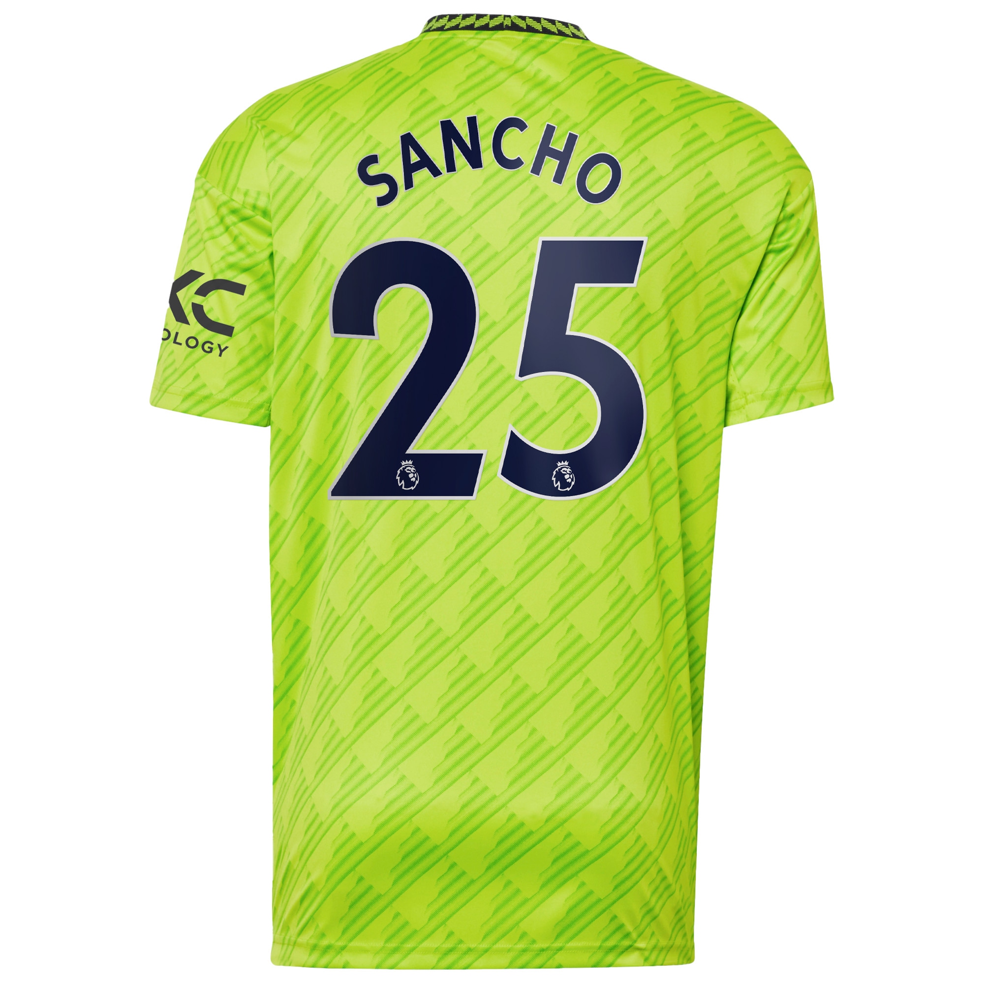 Men's Manchester United Jerseys Neon Green Jadon Sancho 2022/23 Third Printed Player Style