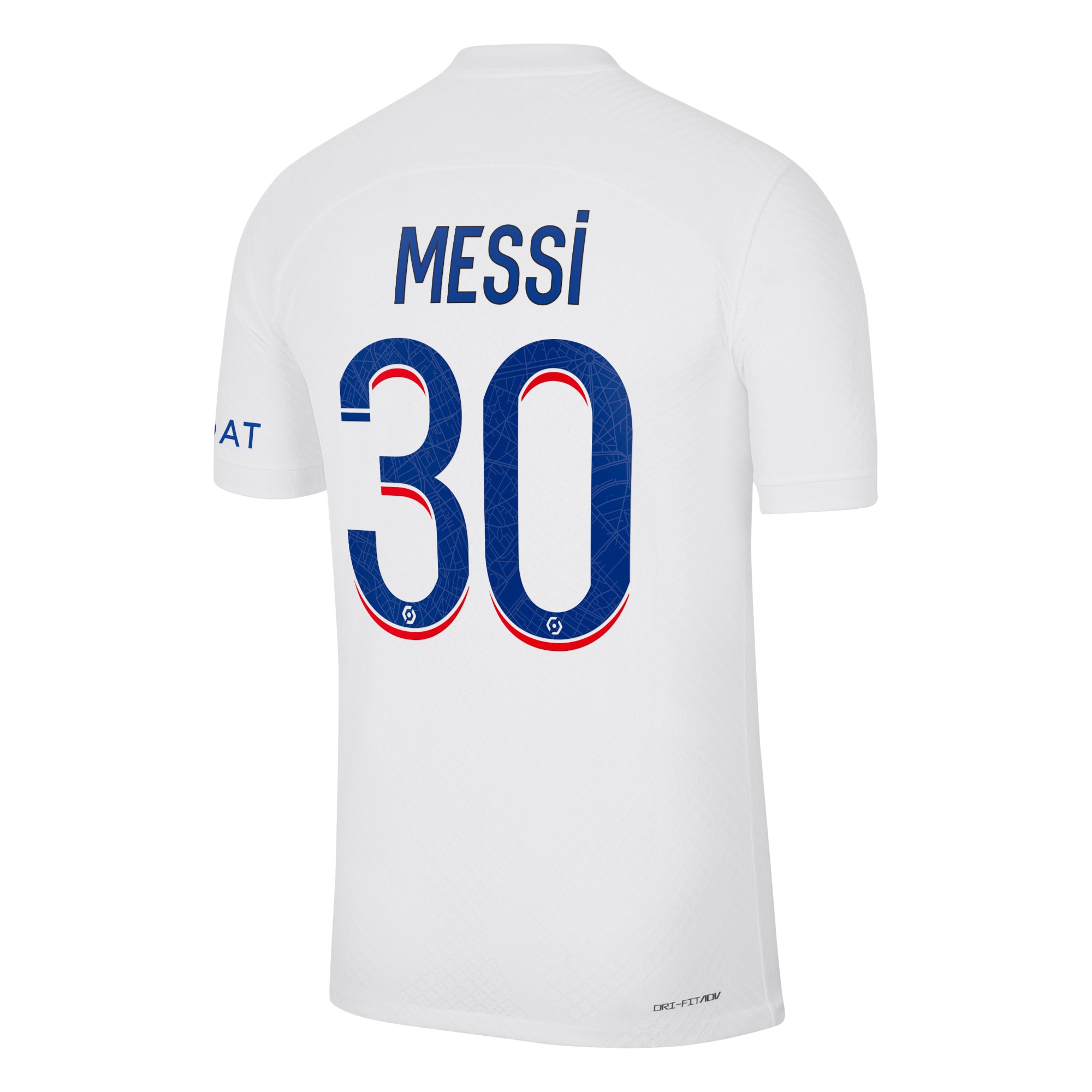 Men's Paris Saint-Germain Jerseys White Lionel Messi 2022/23 Third Vapor Match Authentic Player Style