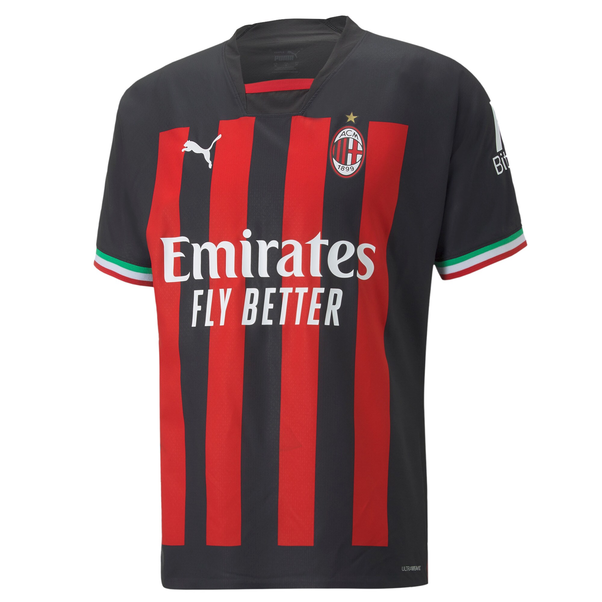 Men AC Milan Home Shirts Simon Kjær Authentic Shirt 2022-23 Kjær 24 Printing
