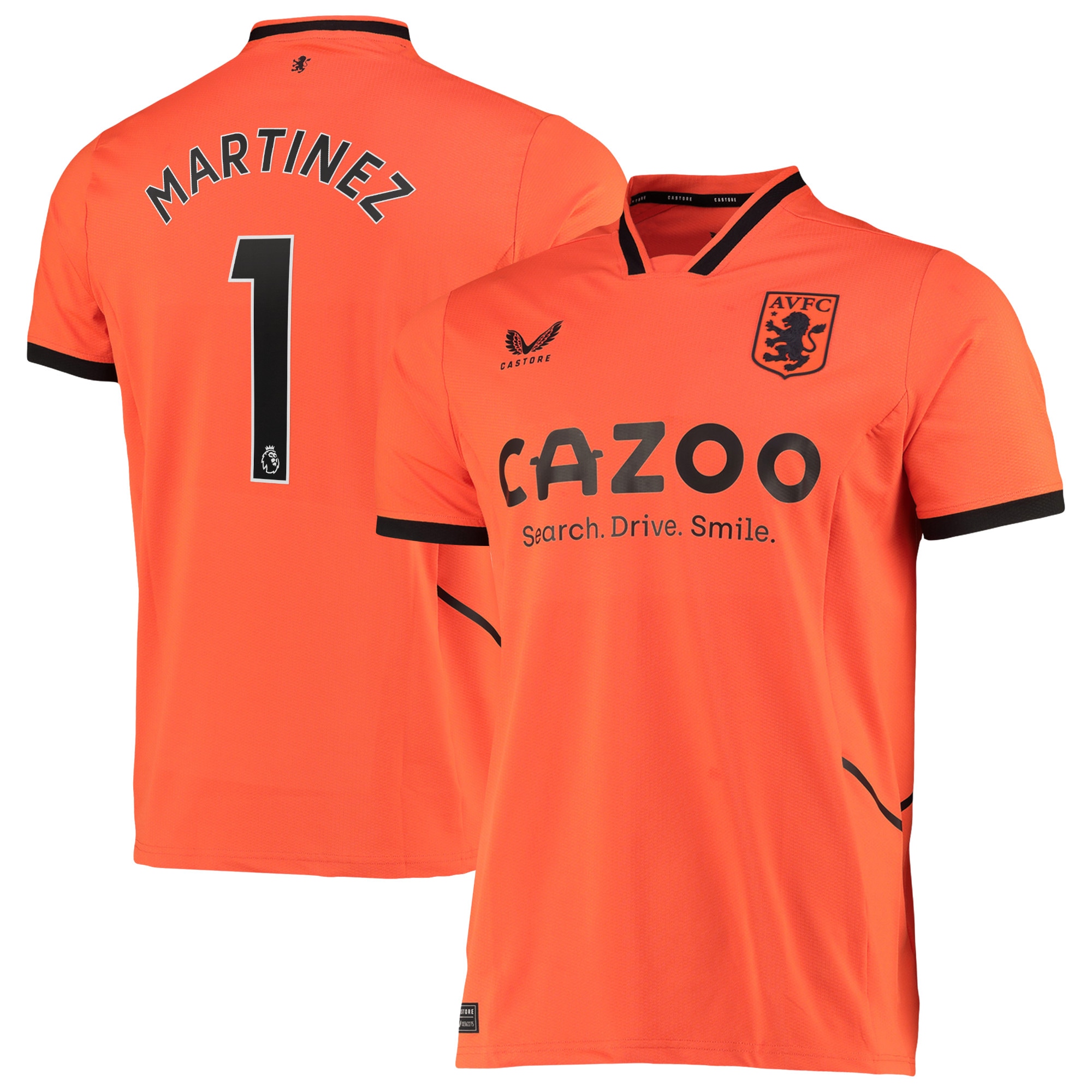 Men Aston Villa Away Shirts Emiliano Martínez Goalkeeper Shirt 2022-23 Martinez 1 Printing