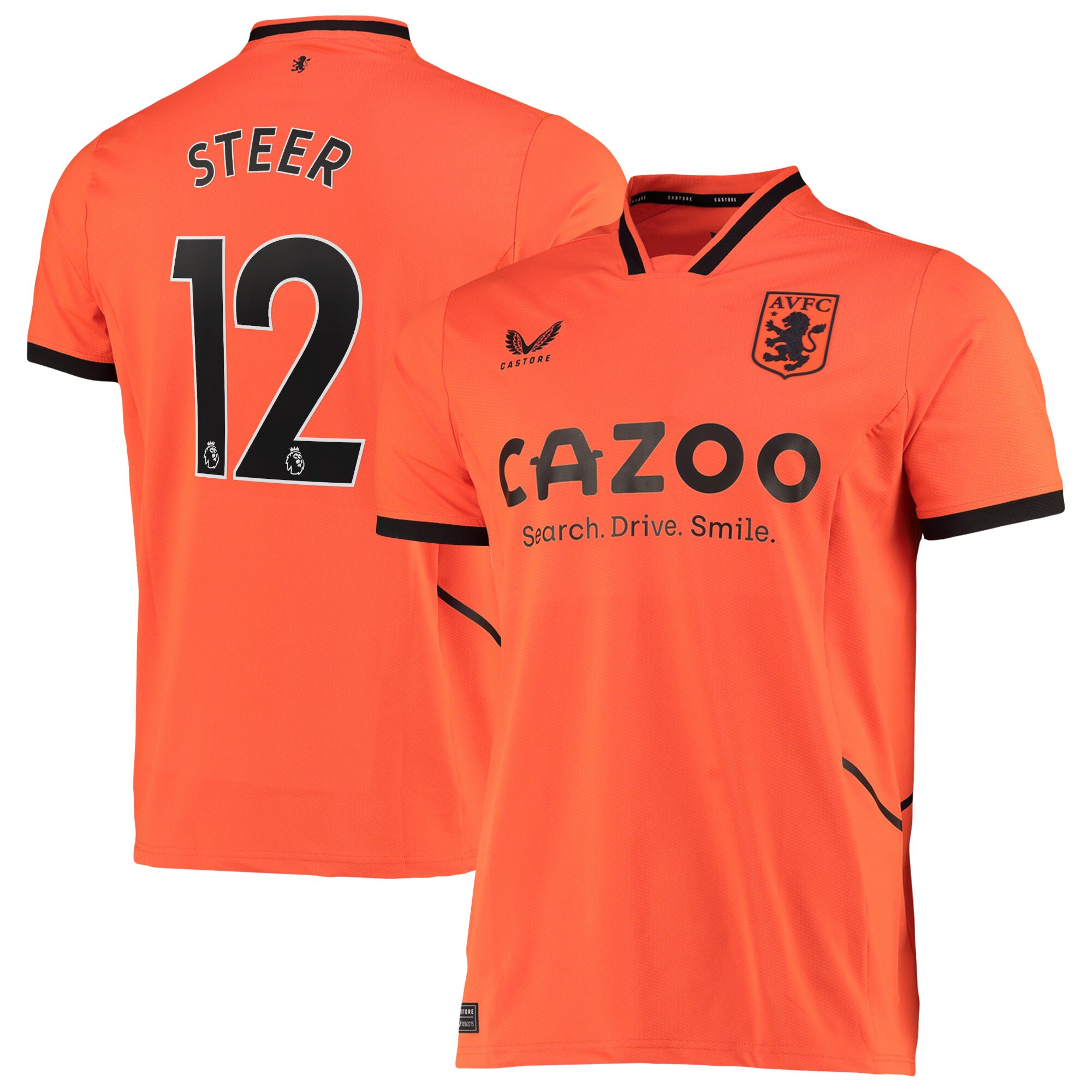 Men Aston Villa Away Shirts Jed Steer Goalkeeper Shirt 2022-23 Steer 12 Printing