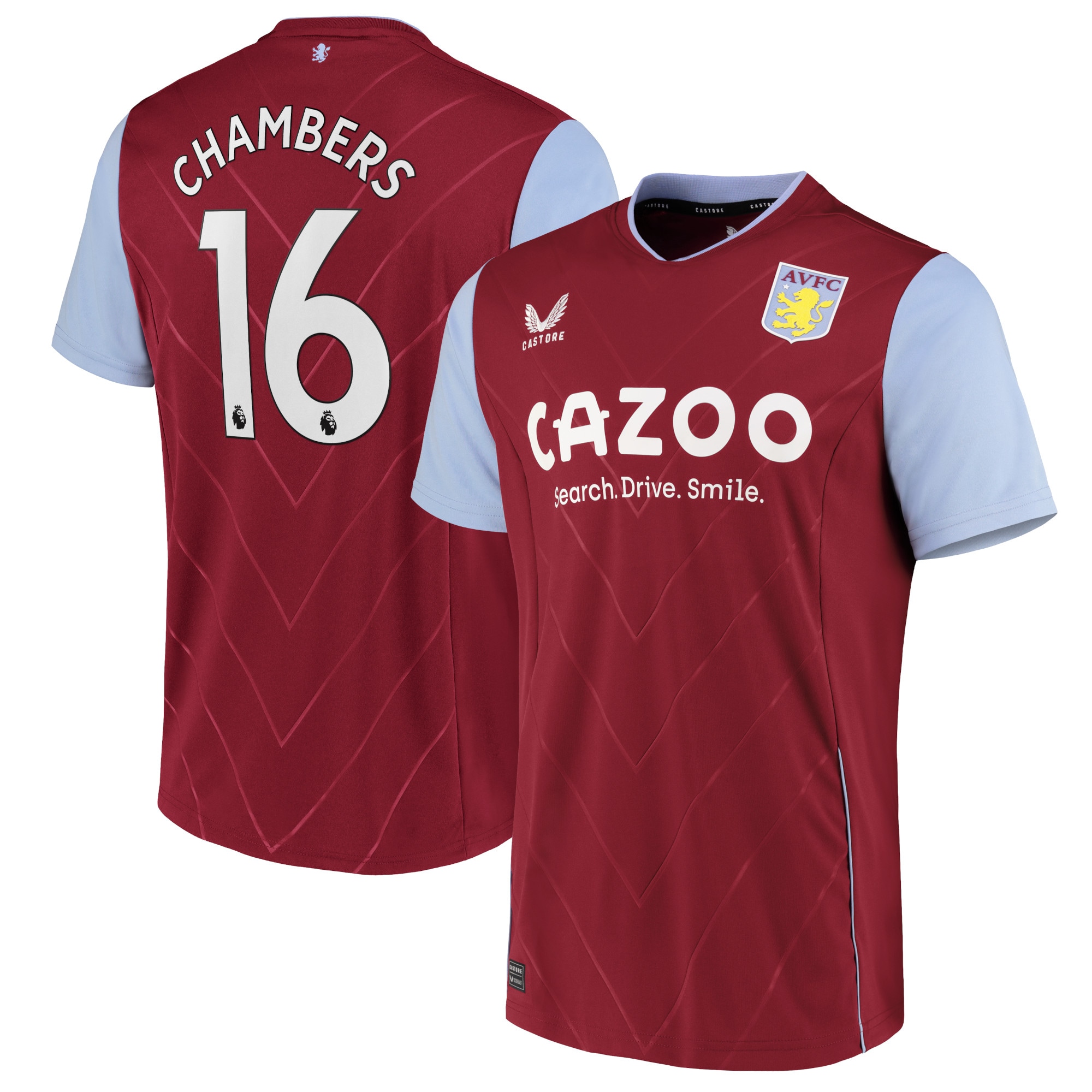 Men Aston Villa Home Shirts Calum Chambers Shirt 2022-23 Chambers 16 Printing