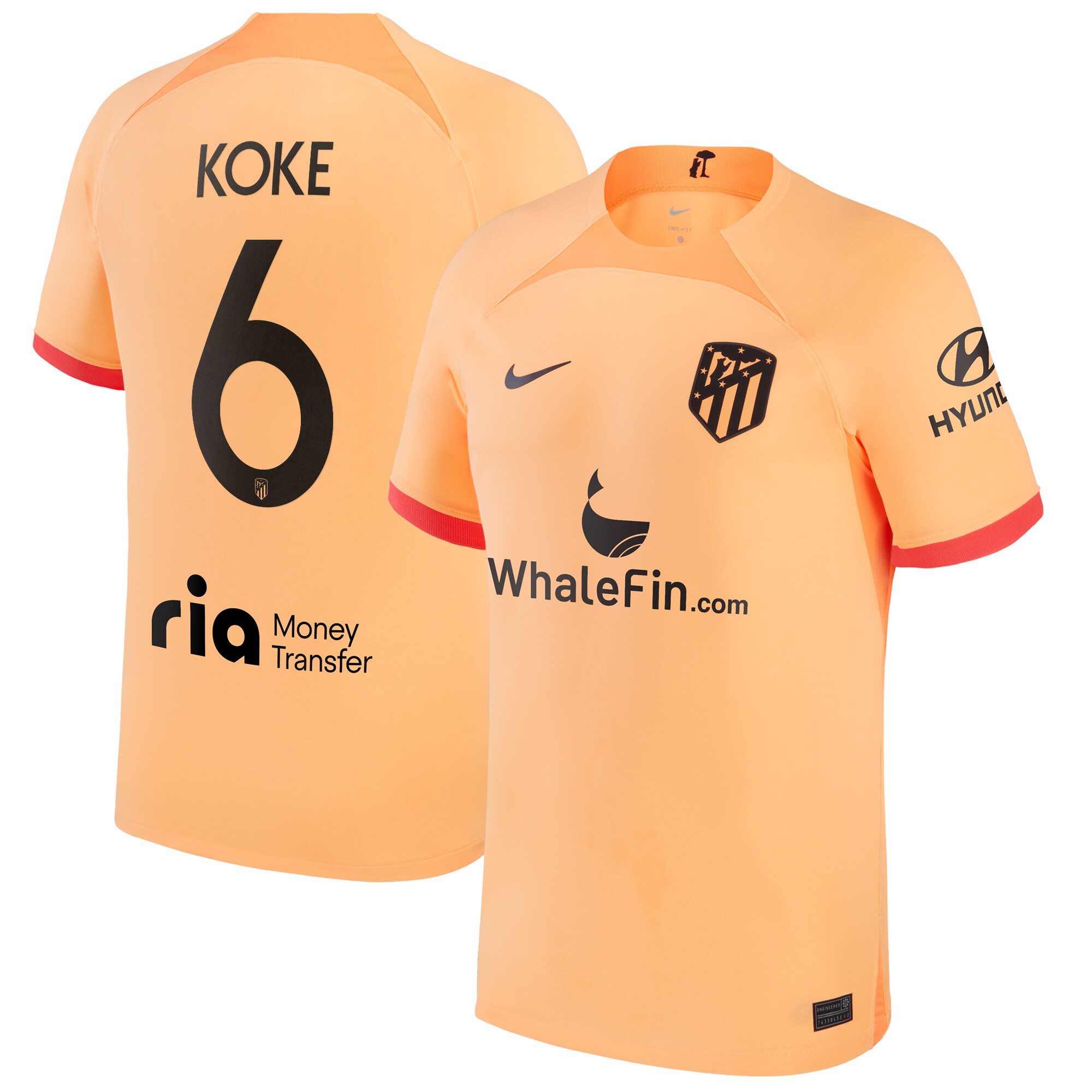 Men Atletico de Madrid Third Shirts Koke Metropolitano Stadium Shirt 2022-23 Koke 6 Printing