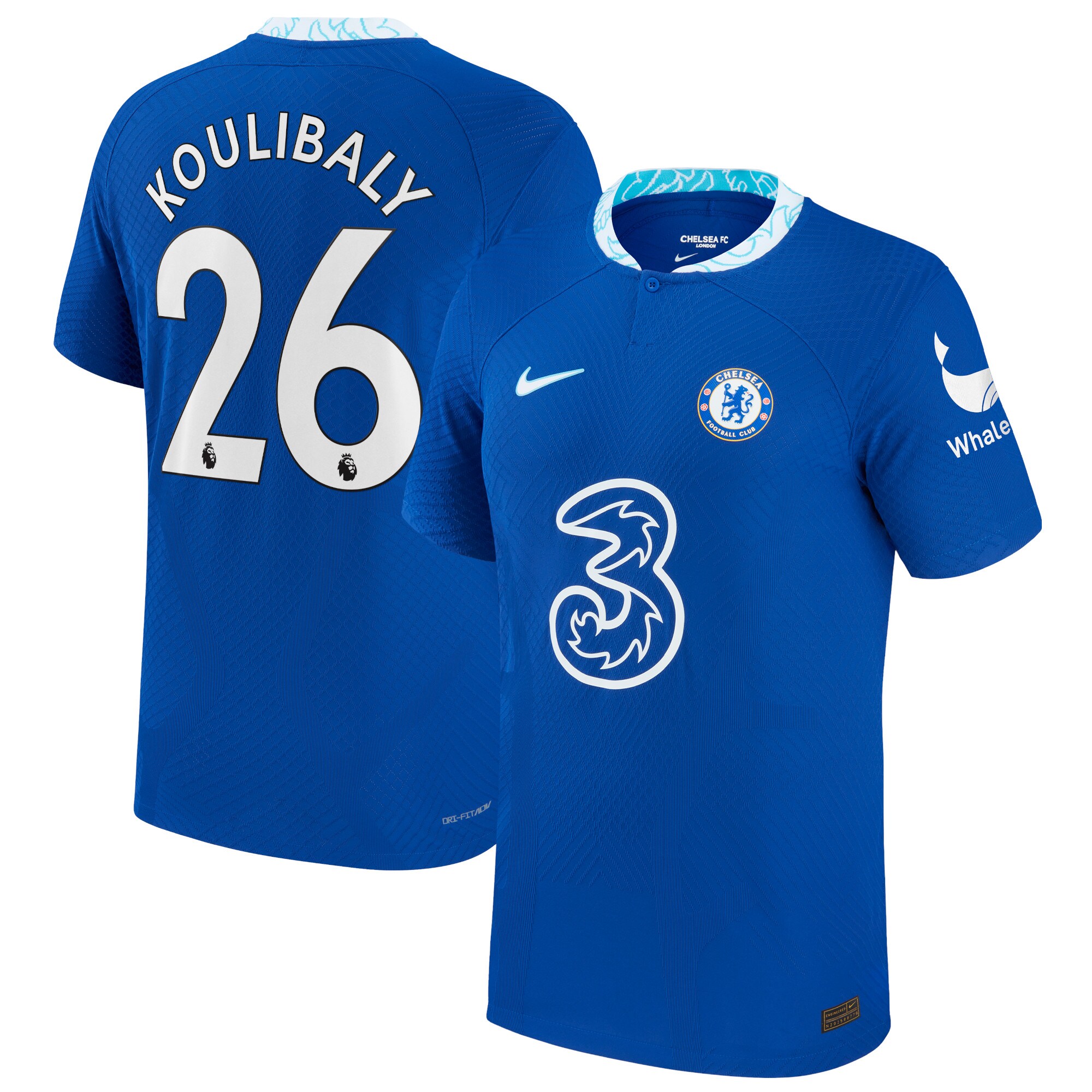 Men Chelsea Home Shirts Kalidou Koulibaly Vapor Match Shirt 2022-23 Koulibaly 26 Printing