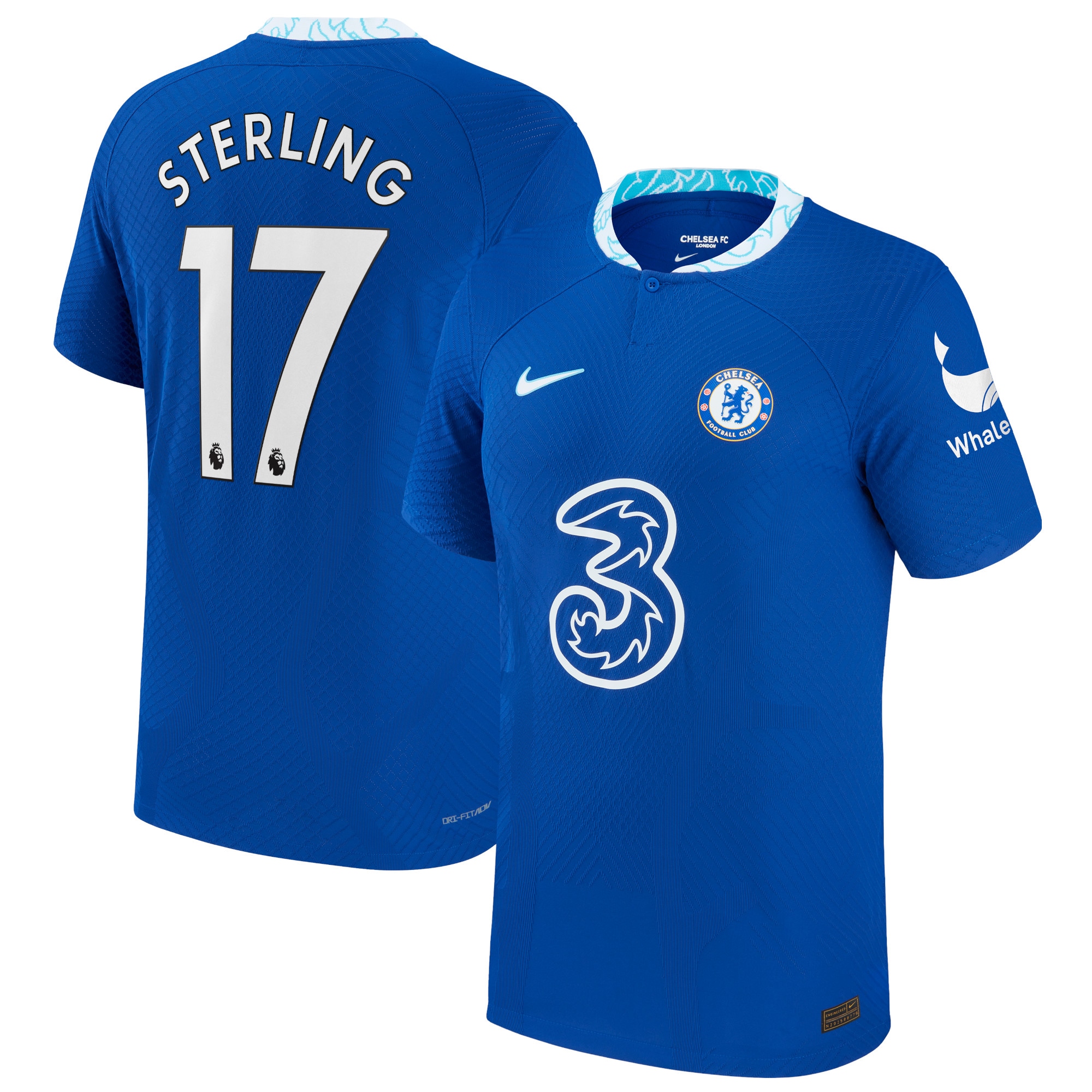 Men Chelsea Home Shirts Raheem Sterling Vapor Match Shirt 2022-23 Sterling 17 Printing