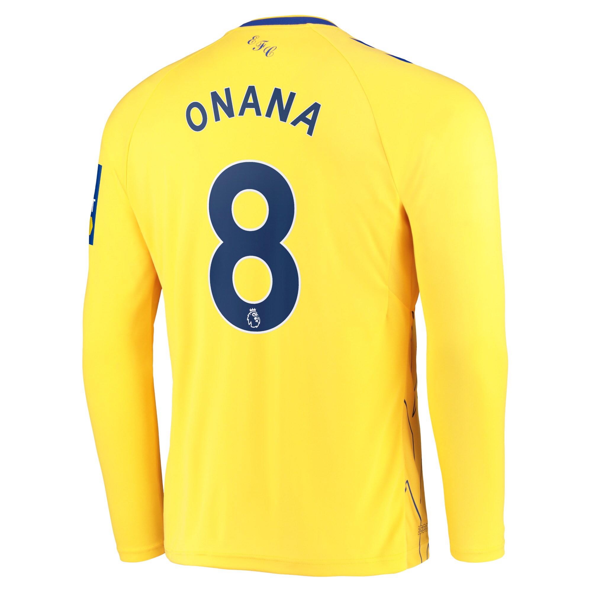 Men Everton Third Shirts Amadou Onana Shirt 2022-23 Long Sleeve Onana 8 Printing