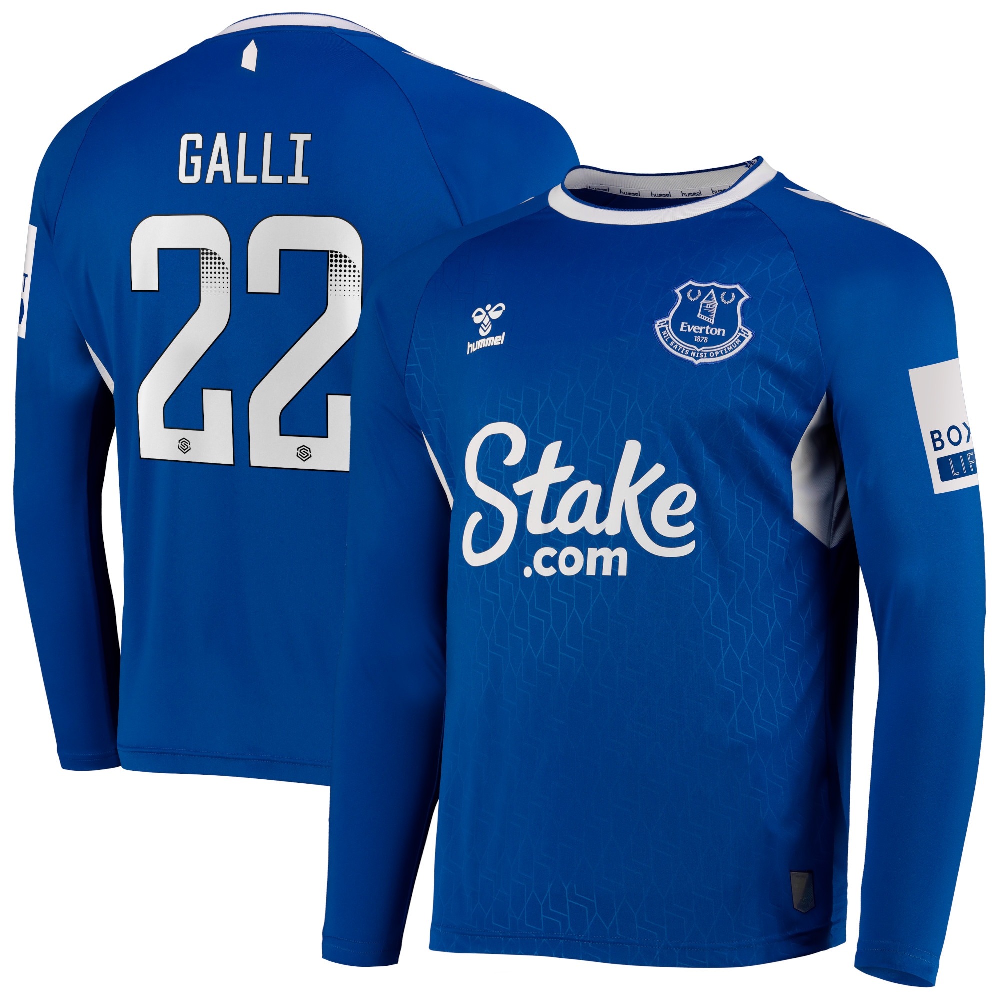 Men Everton Home Shirts Aurora Galli WSL Shirt 2022-23 Long Sleeve Galli 22 Printing
