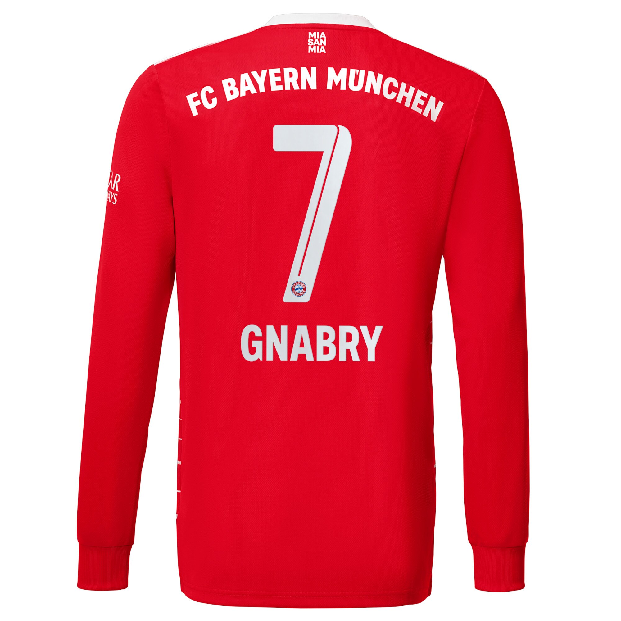 Men Bayern Munich Shirts Serge Gnabry Shirt 2022-23 Long Sleeve Gnabry 7 Printing