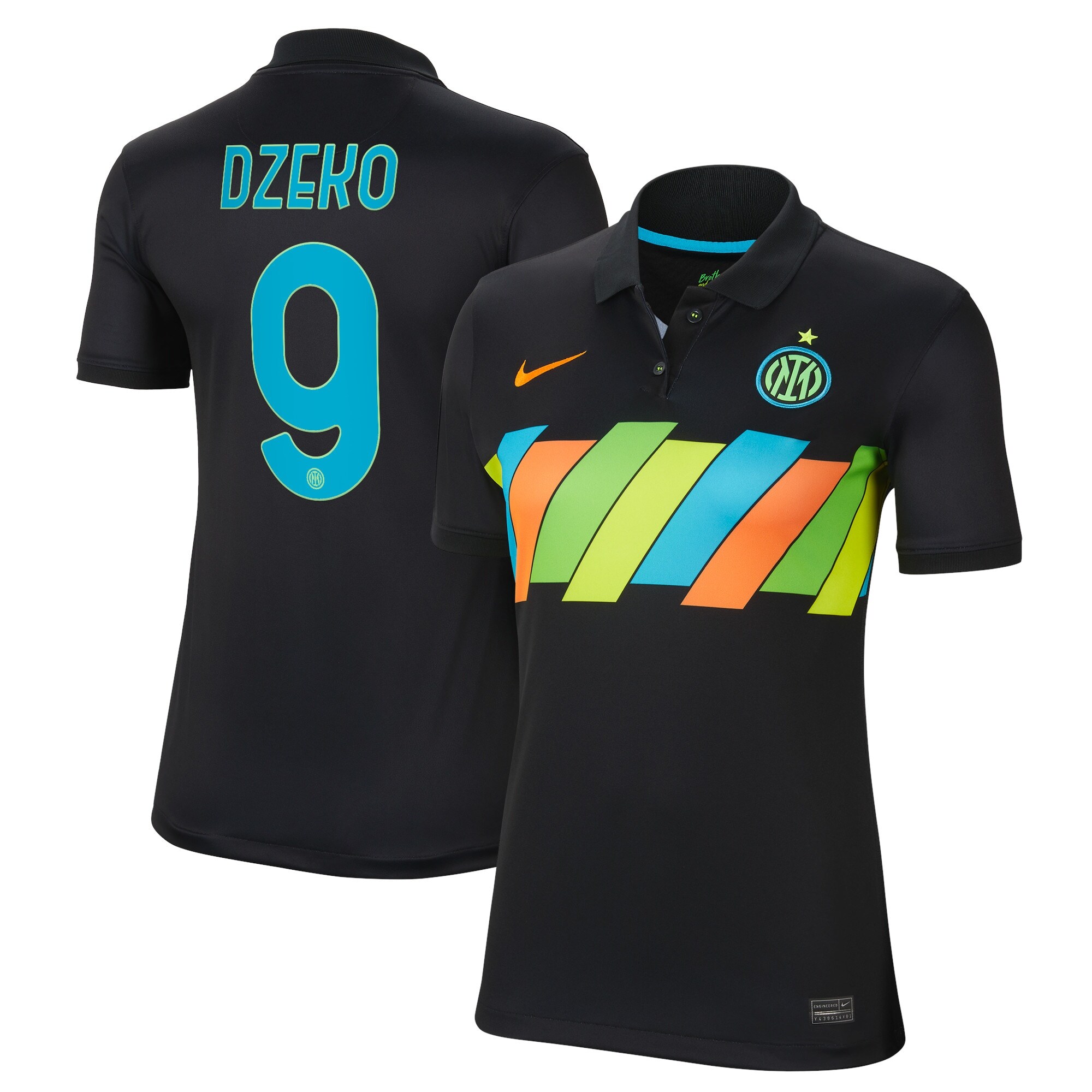 Women Inter Milan Third Shirts Stadium Shirt 2021-22 Dzeko 9 Printing