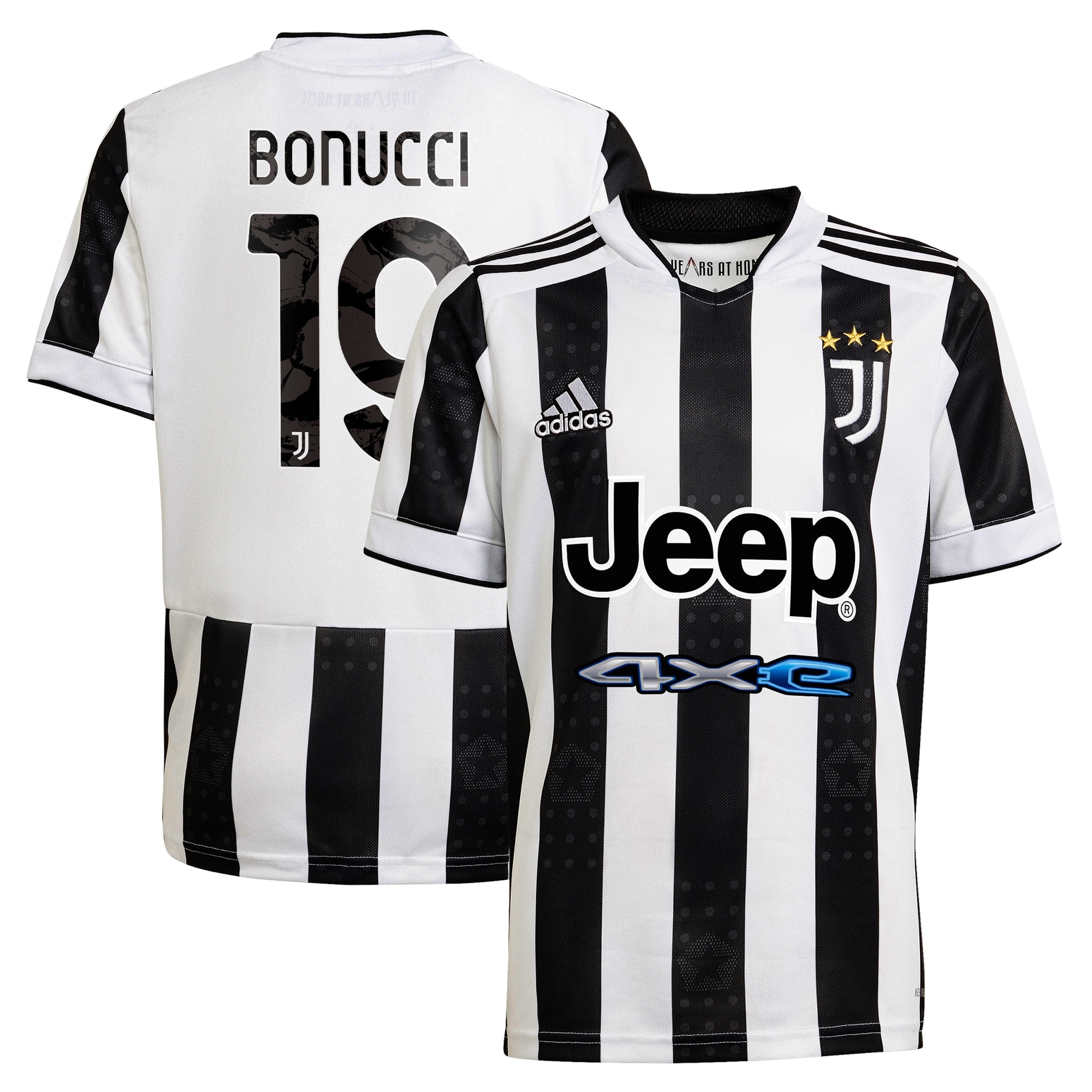 Men Juventus Home Shirts Shirt 2021-22 Bonucci 19 Printing