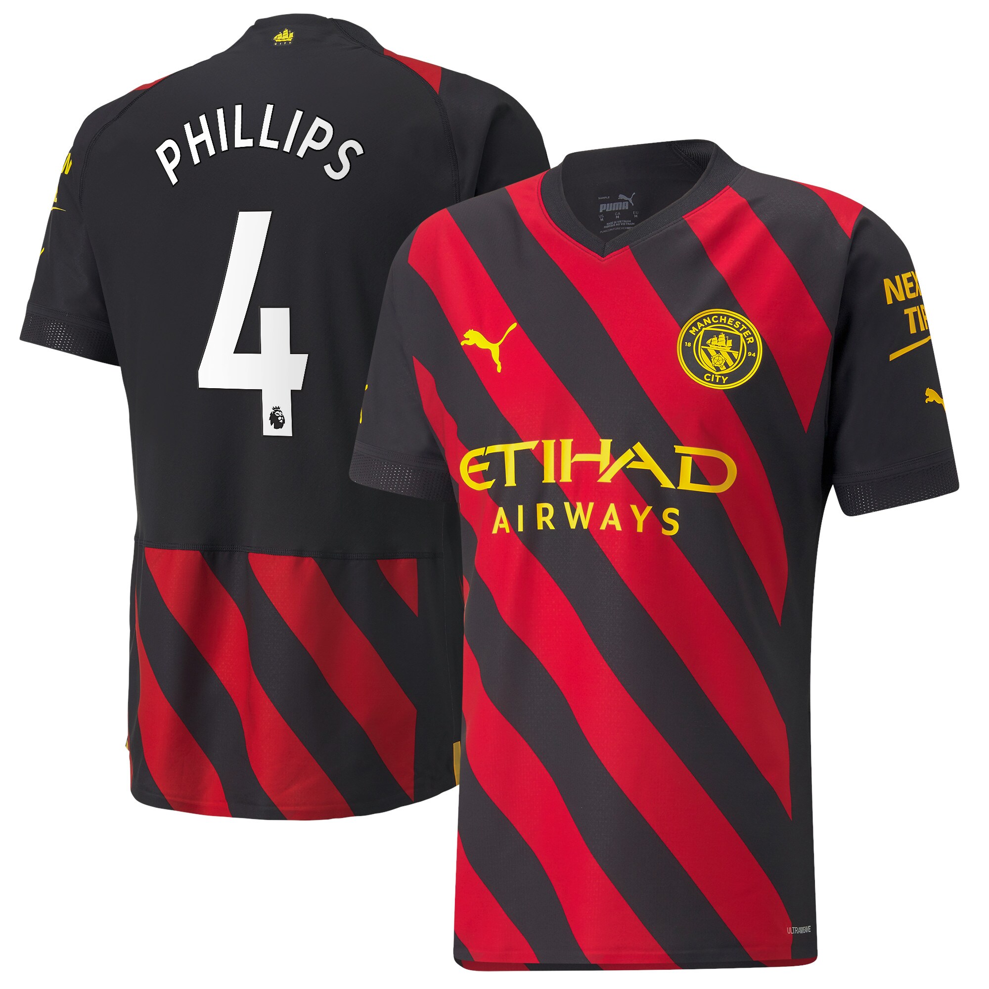 Men Manchester City Away Shirts Kalvin Phillips Authentic Shirt 2022-23 Phillips 4 Printing