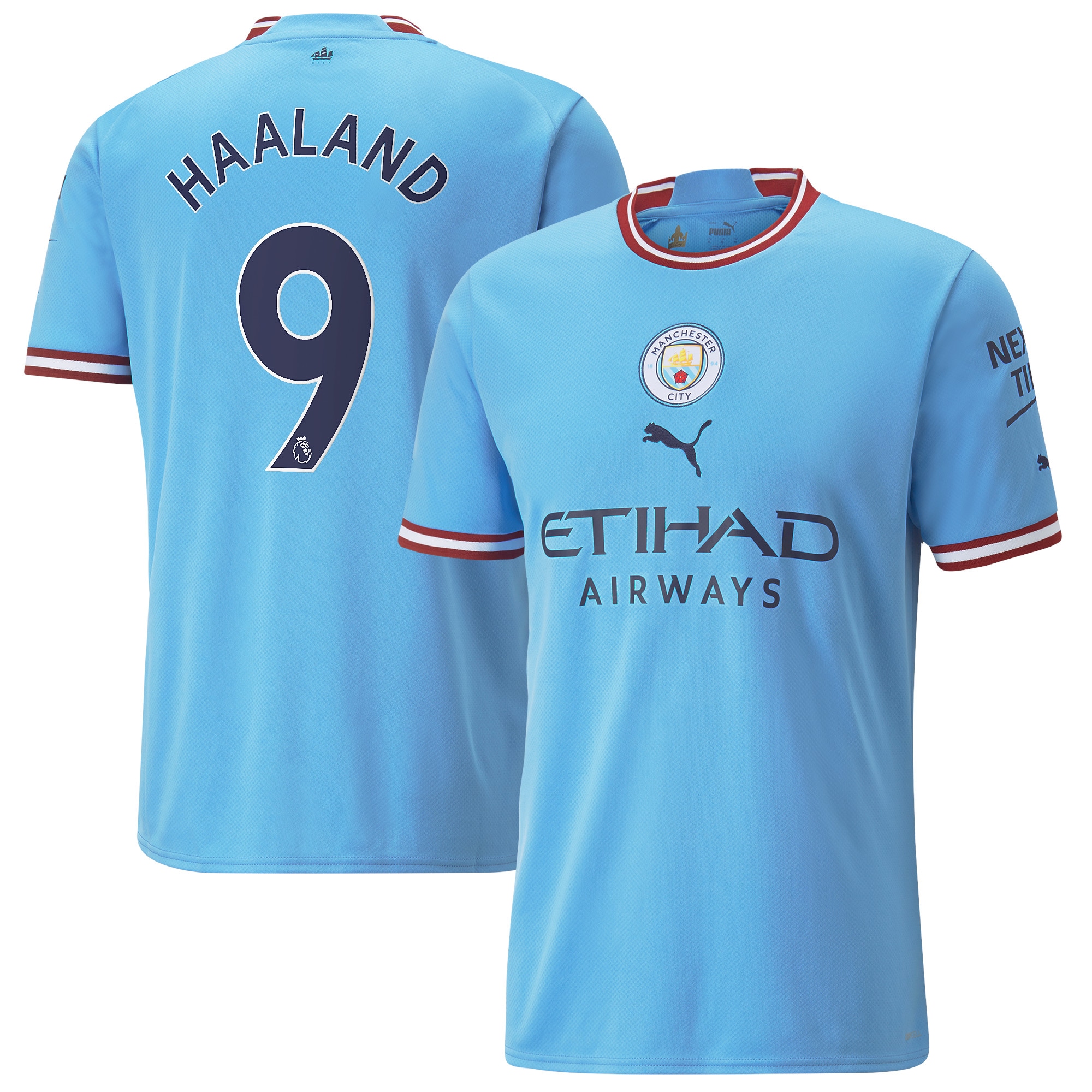 Men Manchester City Home Shirts Shirt 2022-23 Haaland 9 Printing