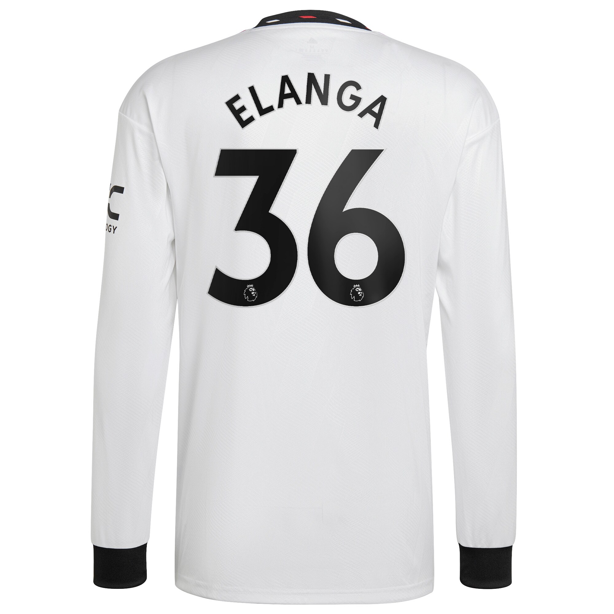 Men Manchester United Away Shirts Anthony Elanga Shirt 2022-23 Long Sleeve Elanga 36 Printing