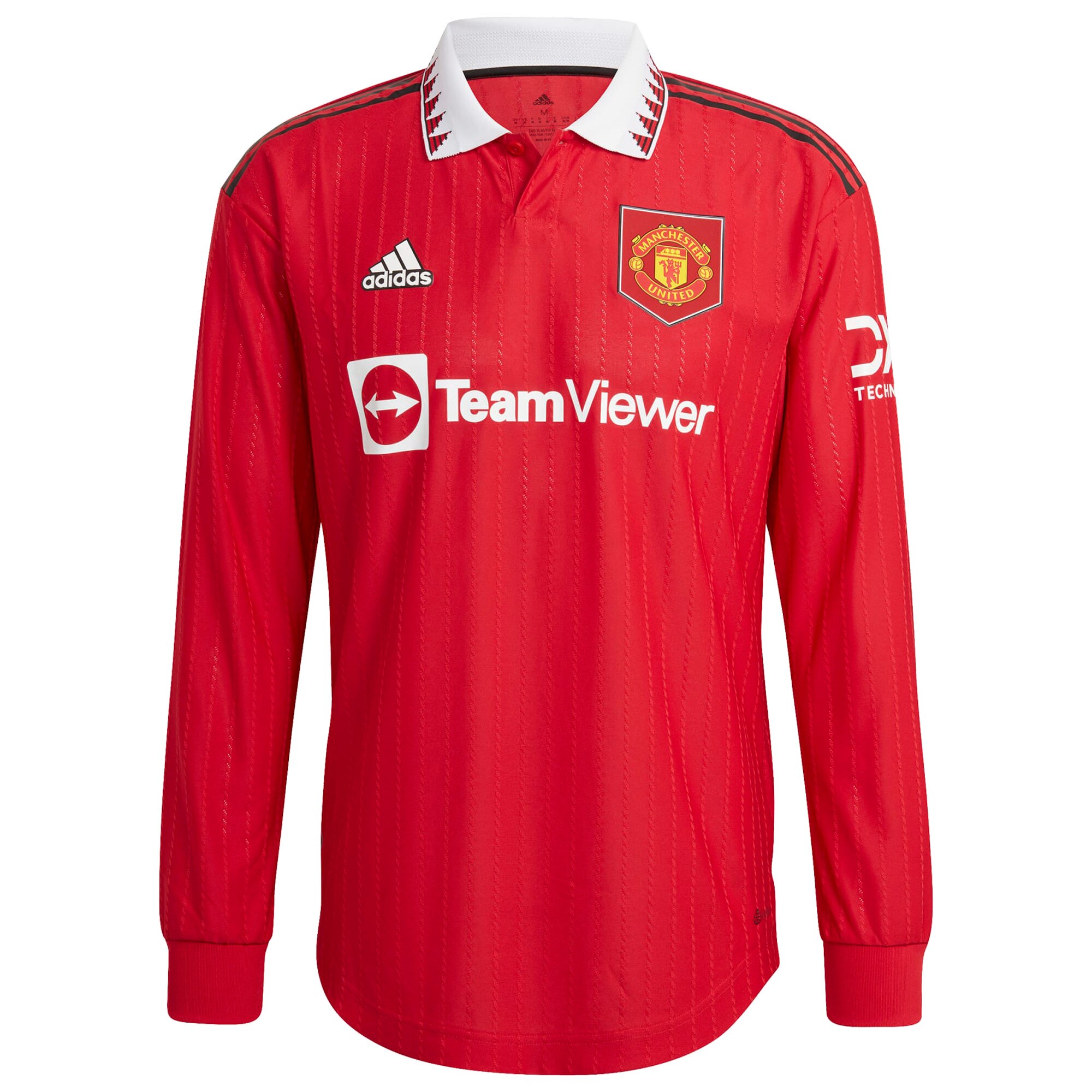 Men Manchester United Home Shirts Anthony Elanga Authentic Shirt 2022-23 Long Sleeve Elanga 36 Printing